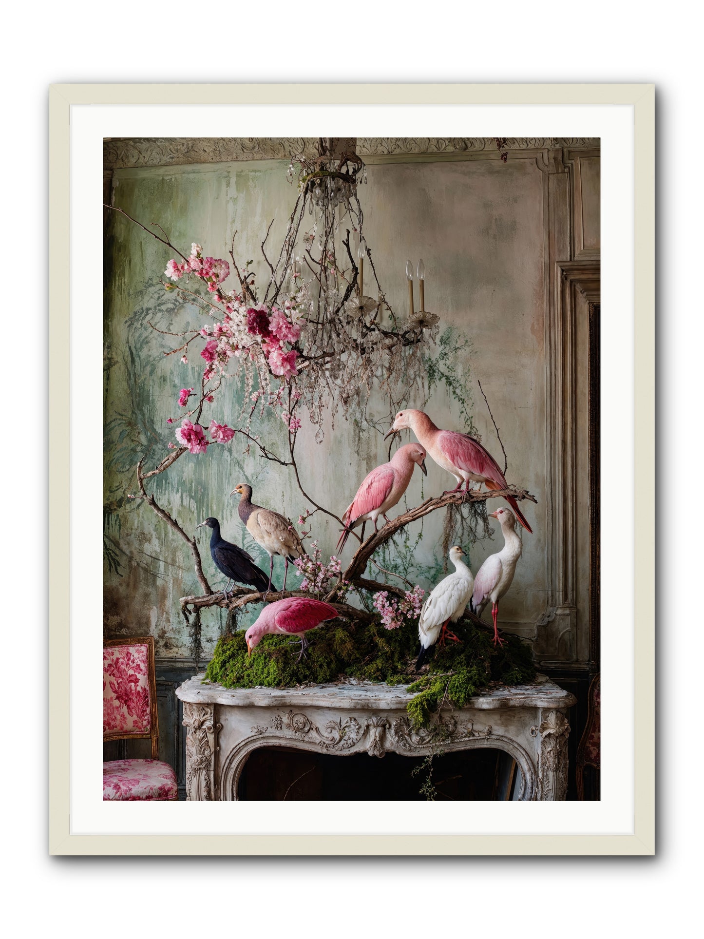 Madrigal Mischief -- Framed Print - White 30x40