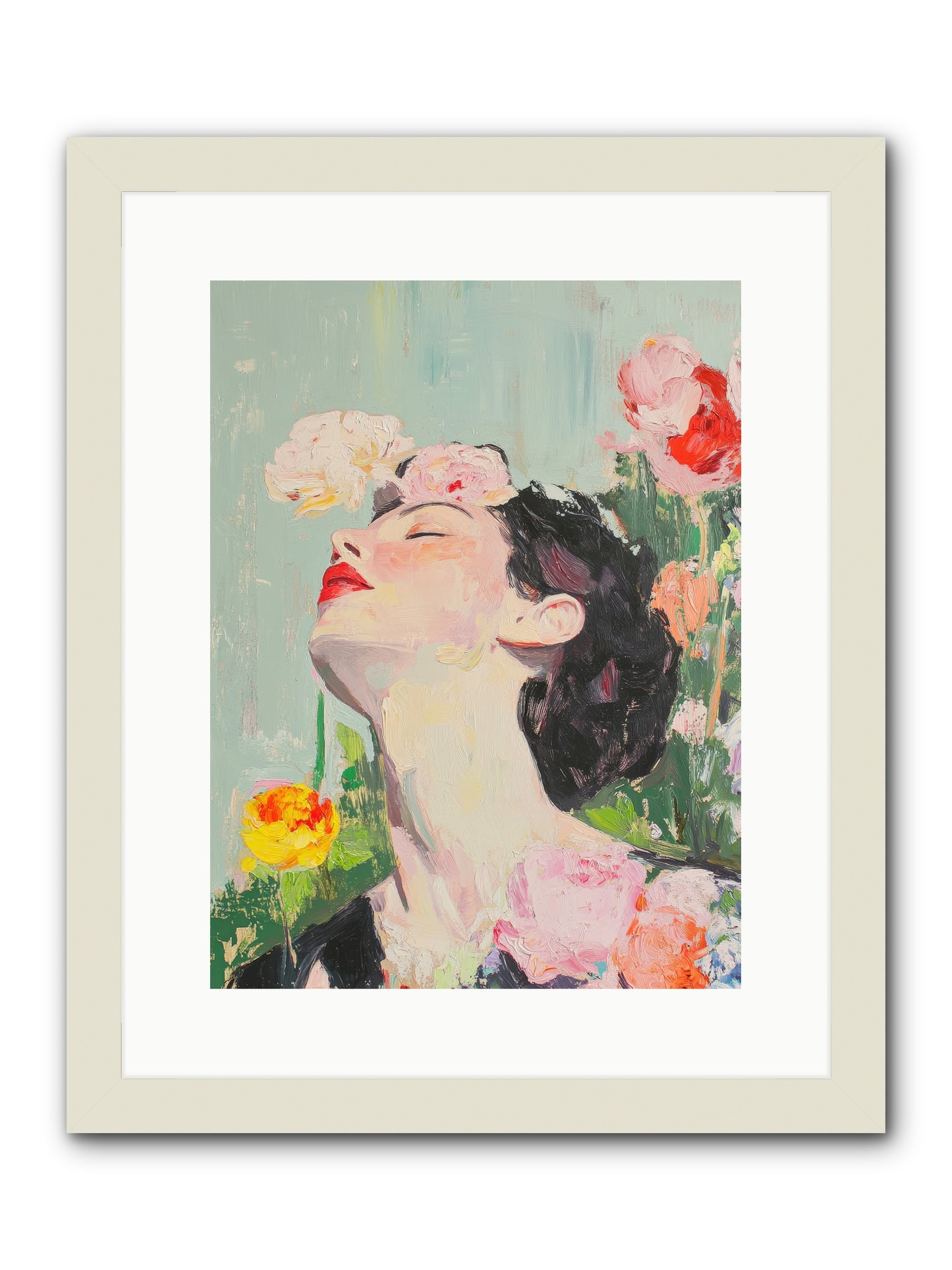 Magnolia Hawthorne-REZ -- Framed Print - White 12x16
