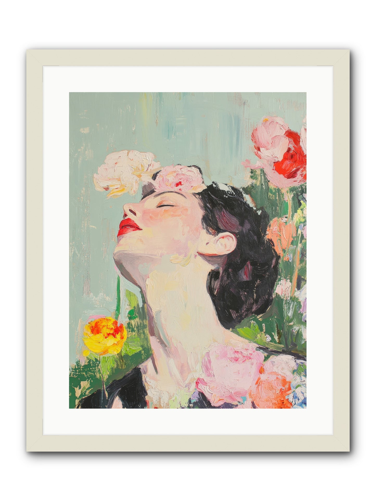 Magnolia Hawthorne-REZ -- Framed Print - White 18x24