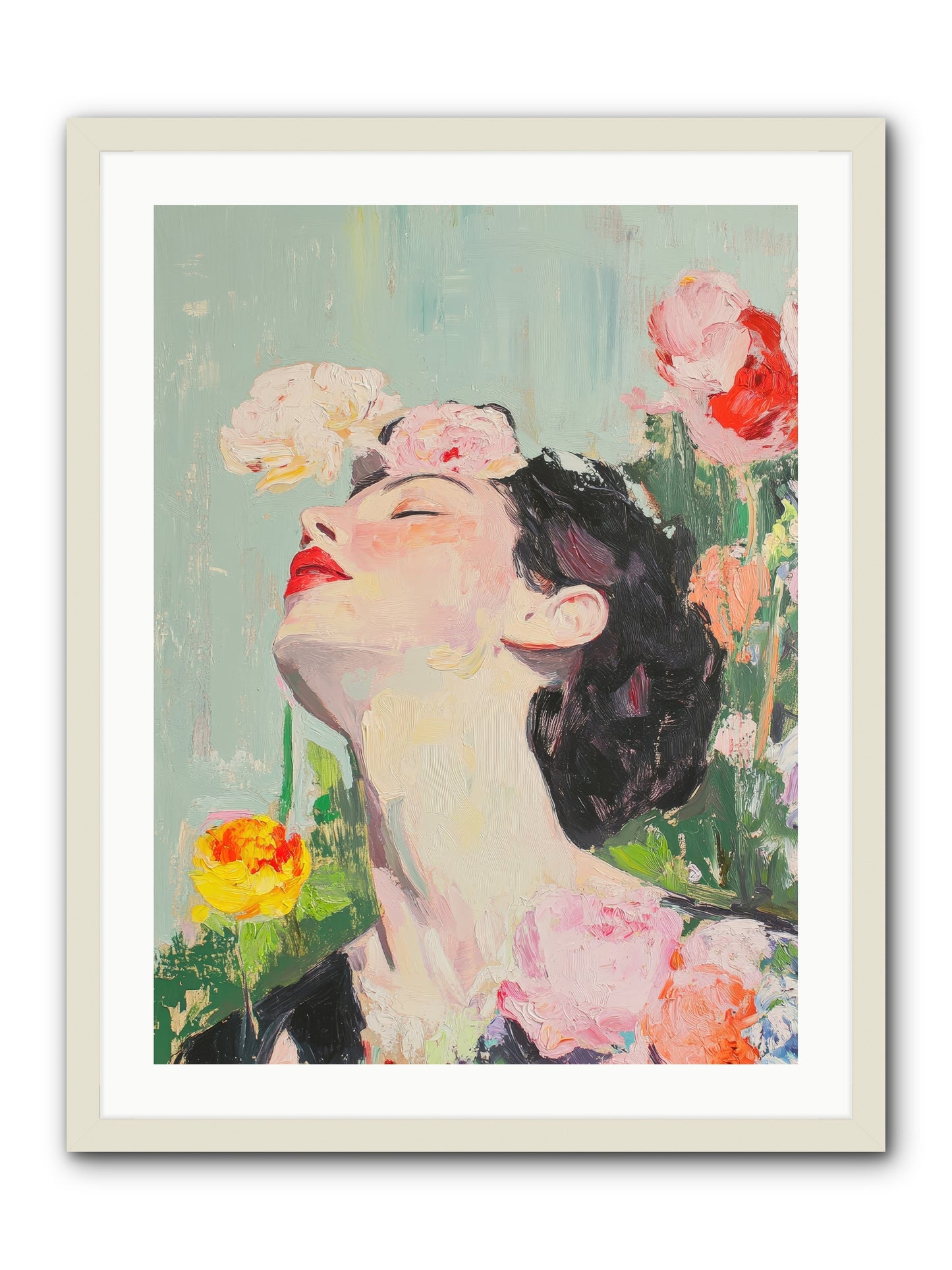Magnolia Hawthorne-REZ -- Framed Print - White 24x32