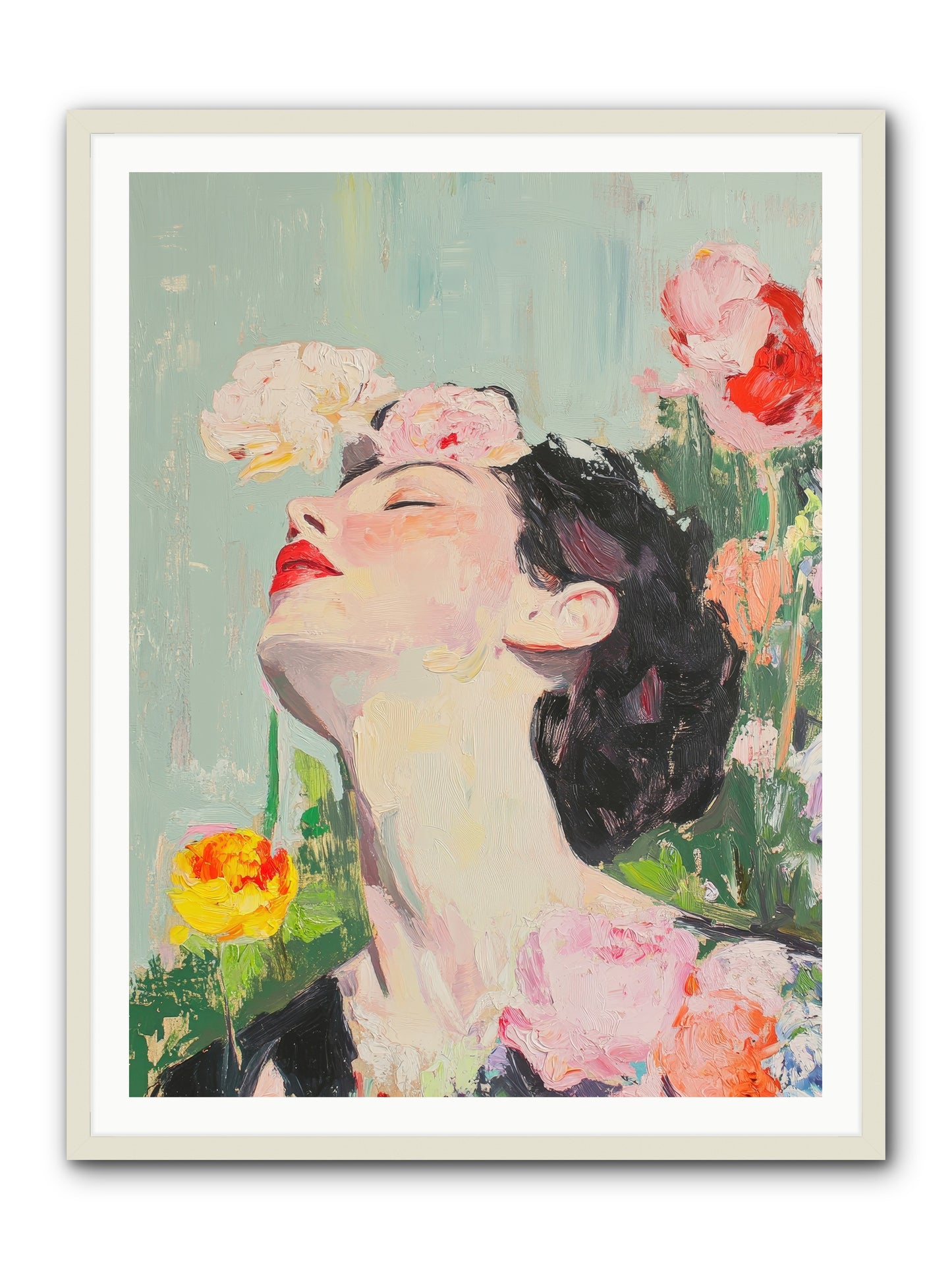 Magnolia Hawthorne-REZ -- Framed Print - White 36x48