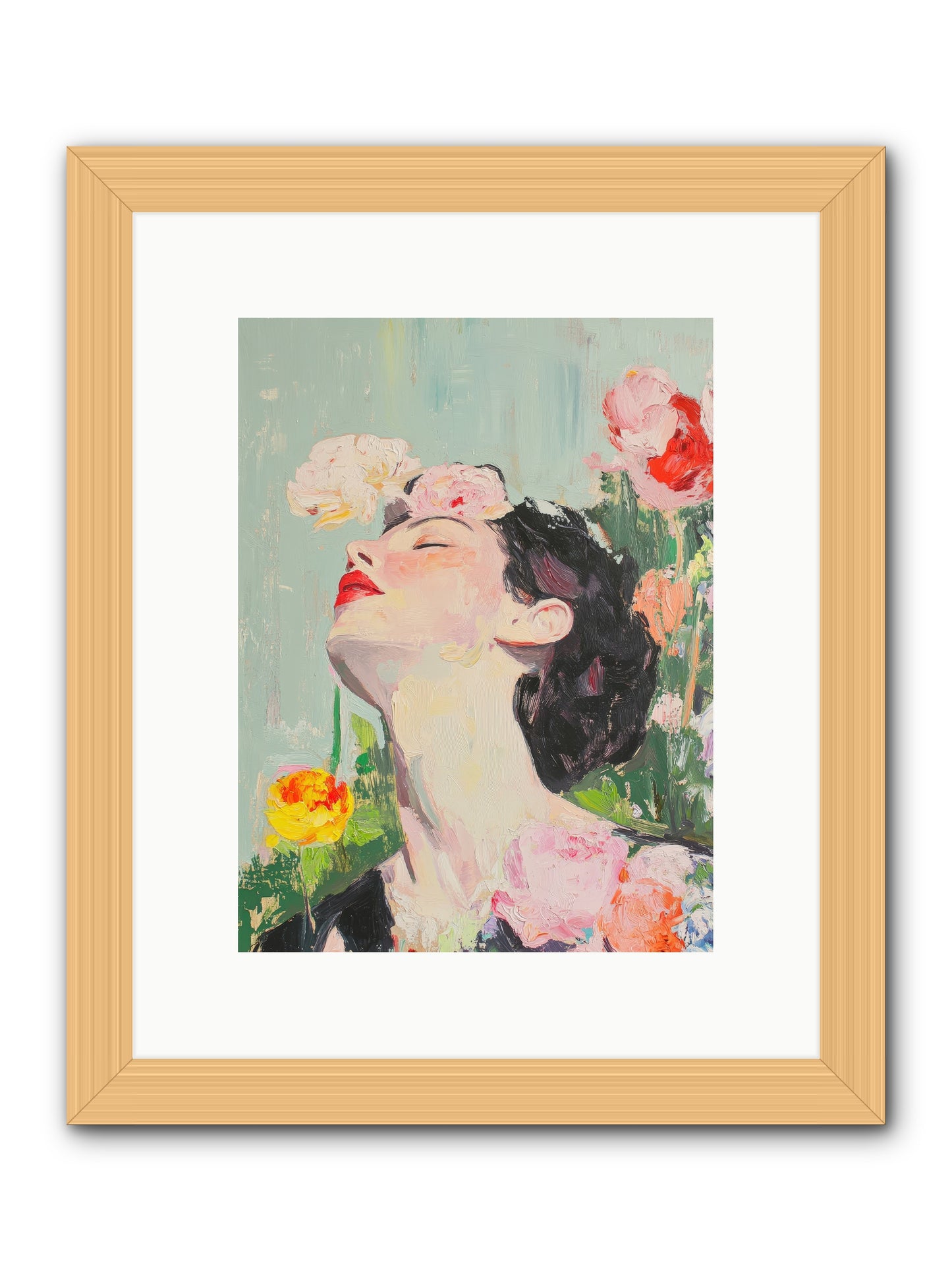 Magnolia Hawthorne-REZ -- Framed Print - Natural 9x12