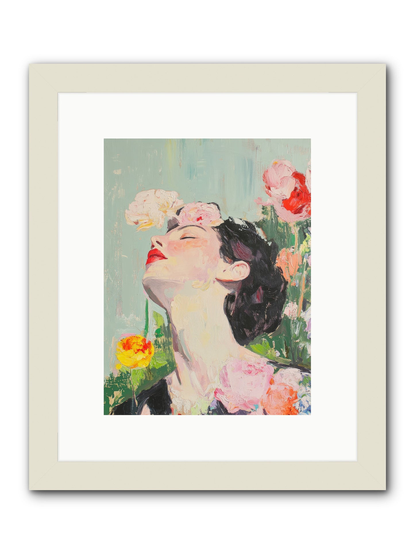 Magnolia Hawthorne-REZ -- Framed Print - White 9x12