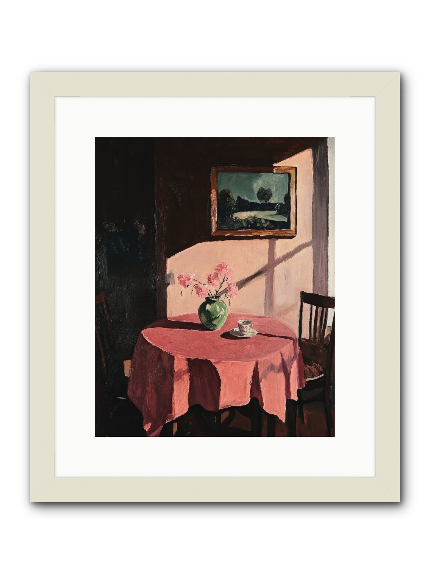 Maison Rouge -- Framed Print - White 12x15