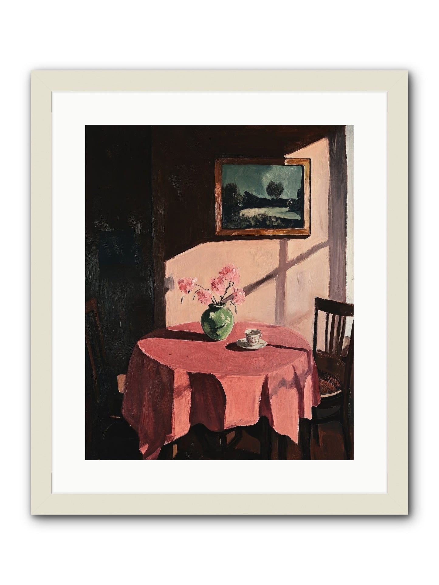 Maison Rouge -- Framed Print - White 16x20