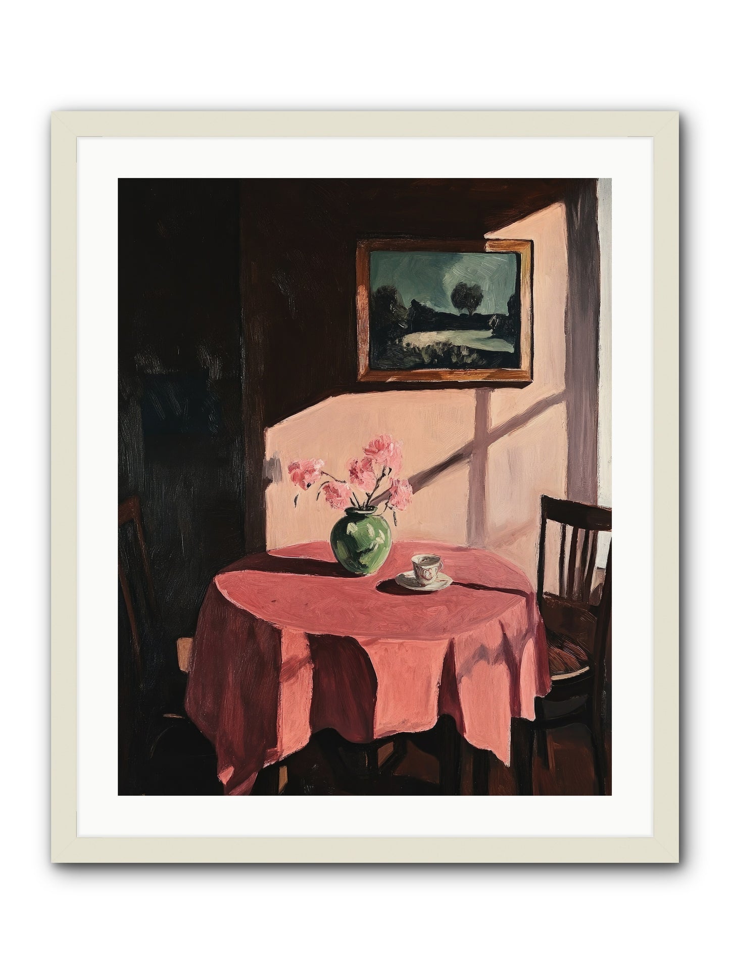 Maison Rouge -- Framed Print - White 24x30