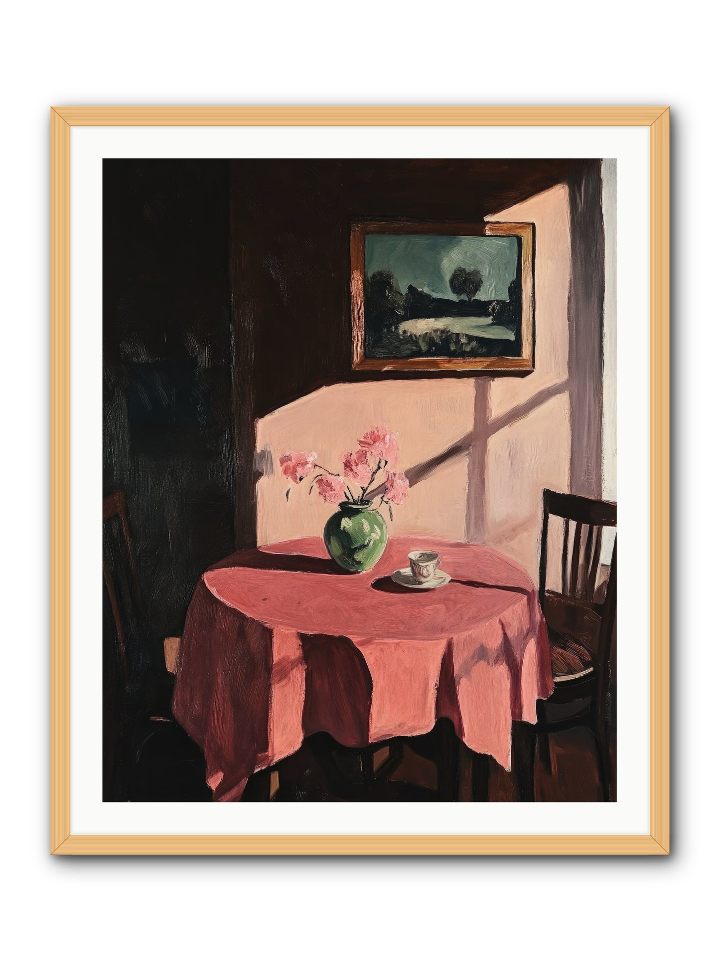 Maison Rouge -- Framed Print - Natural 32x40
