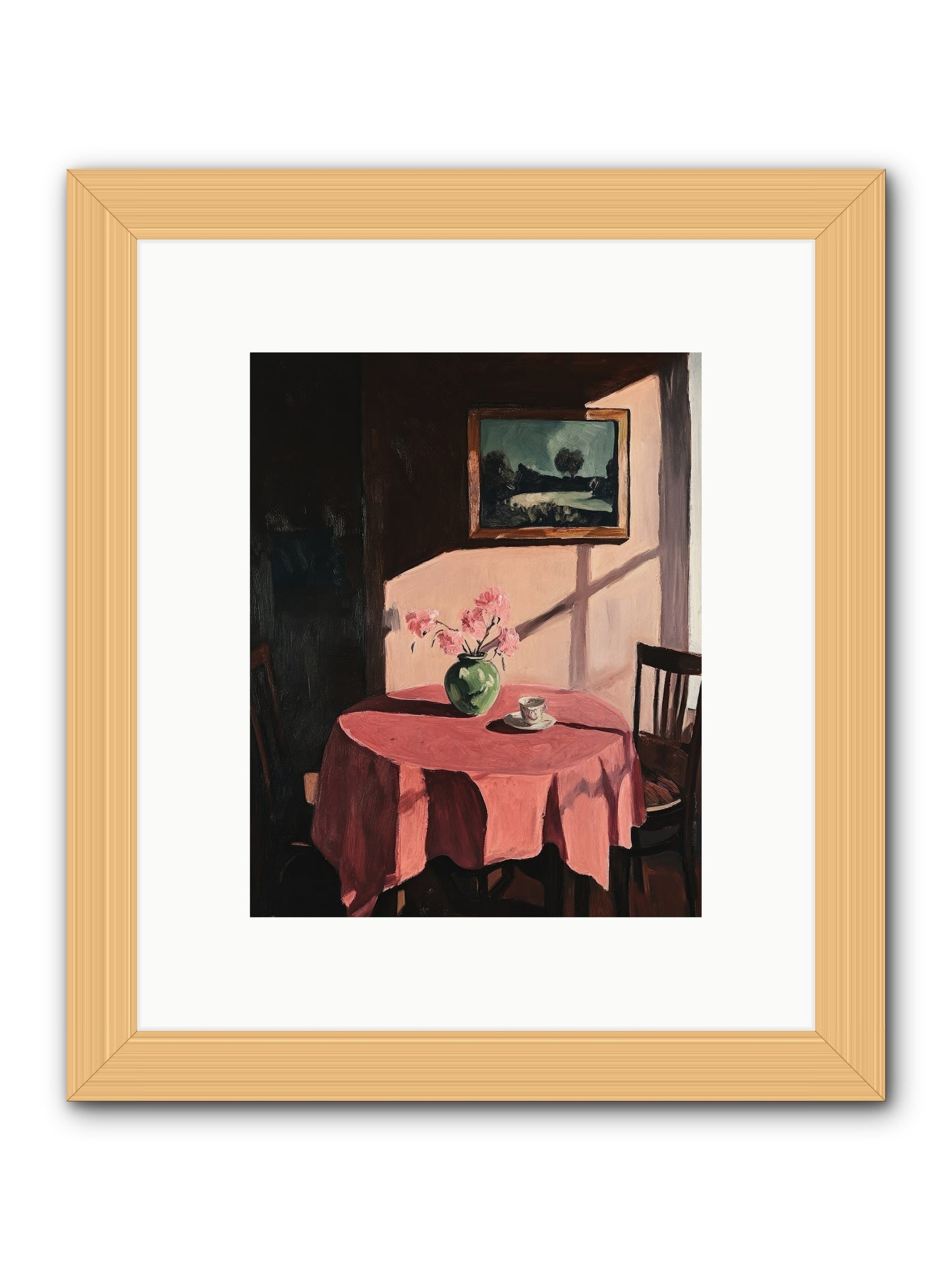 Maison Rouge -- Framed Print - Natural 8x10