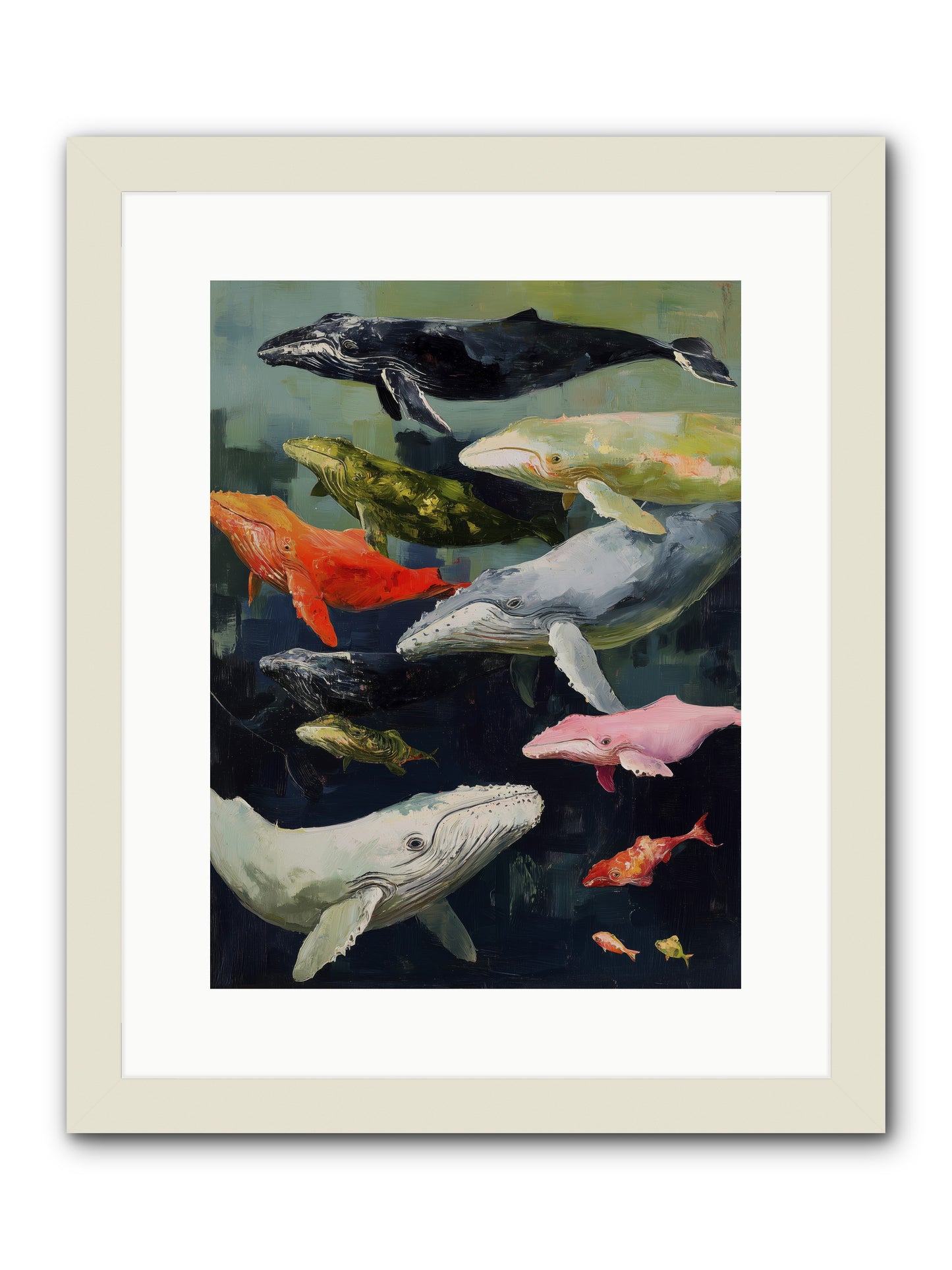 Majestic Spirits -- Framed Print - White 12x16