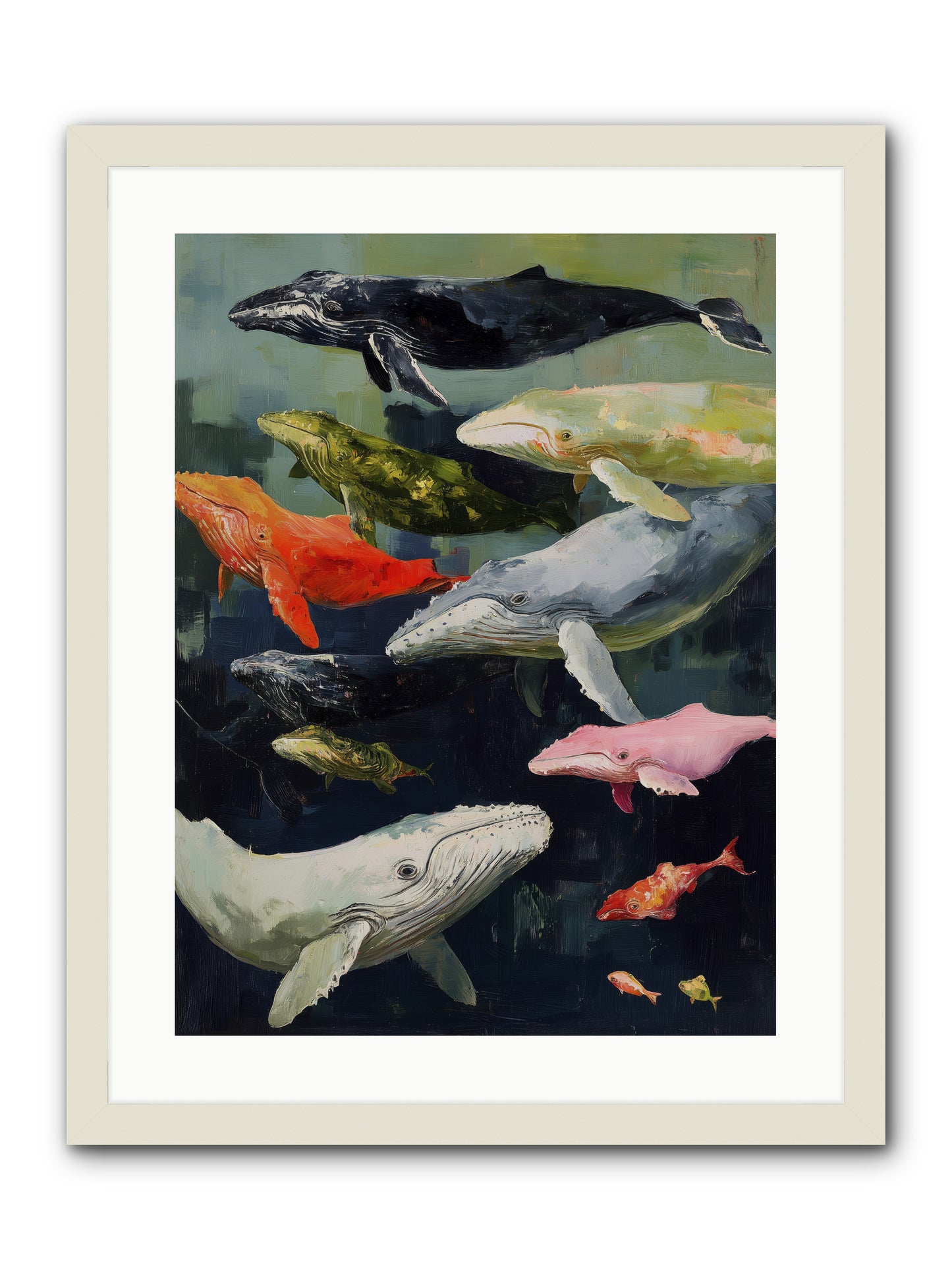 Majestic Spirits -- Framed Print - White 18x24