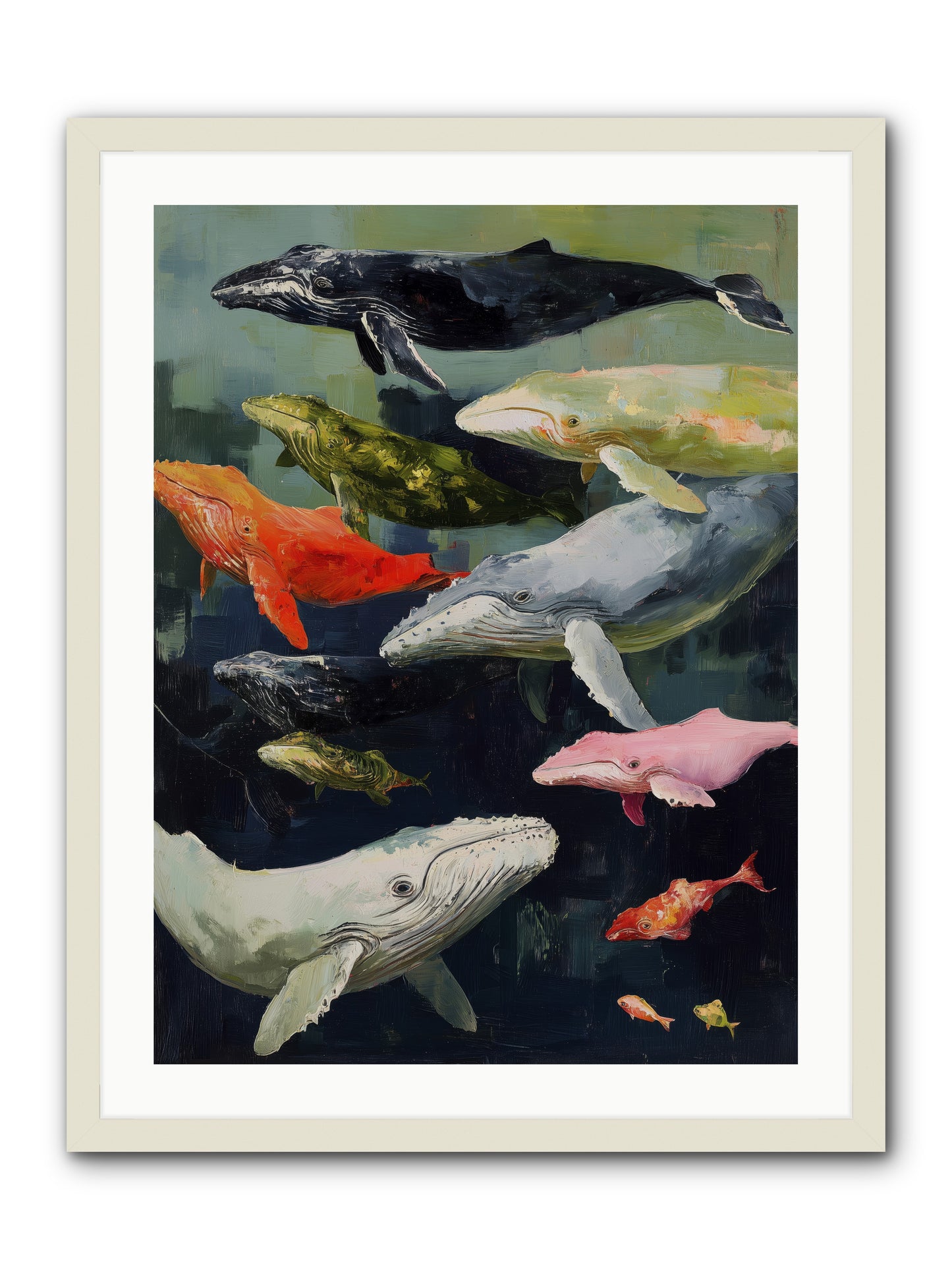 Majestic Spirits -- Framed Print - White 24x32
