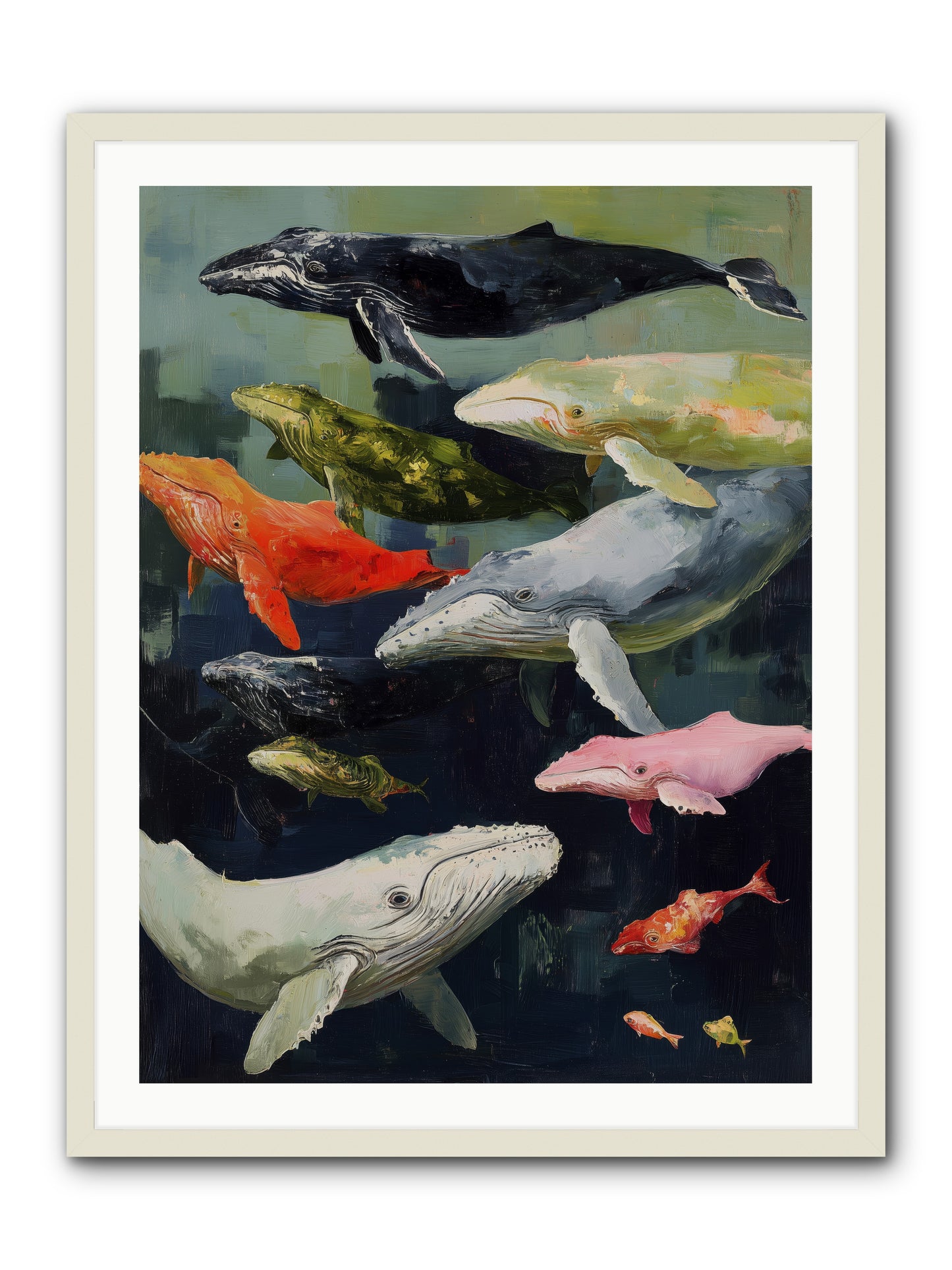 Majestic Spirits -- Framed Print - White 30x40
