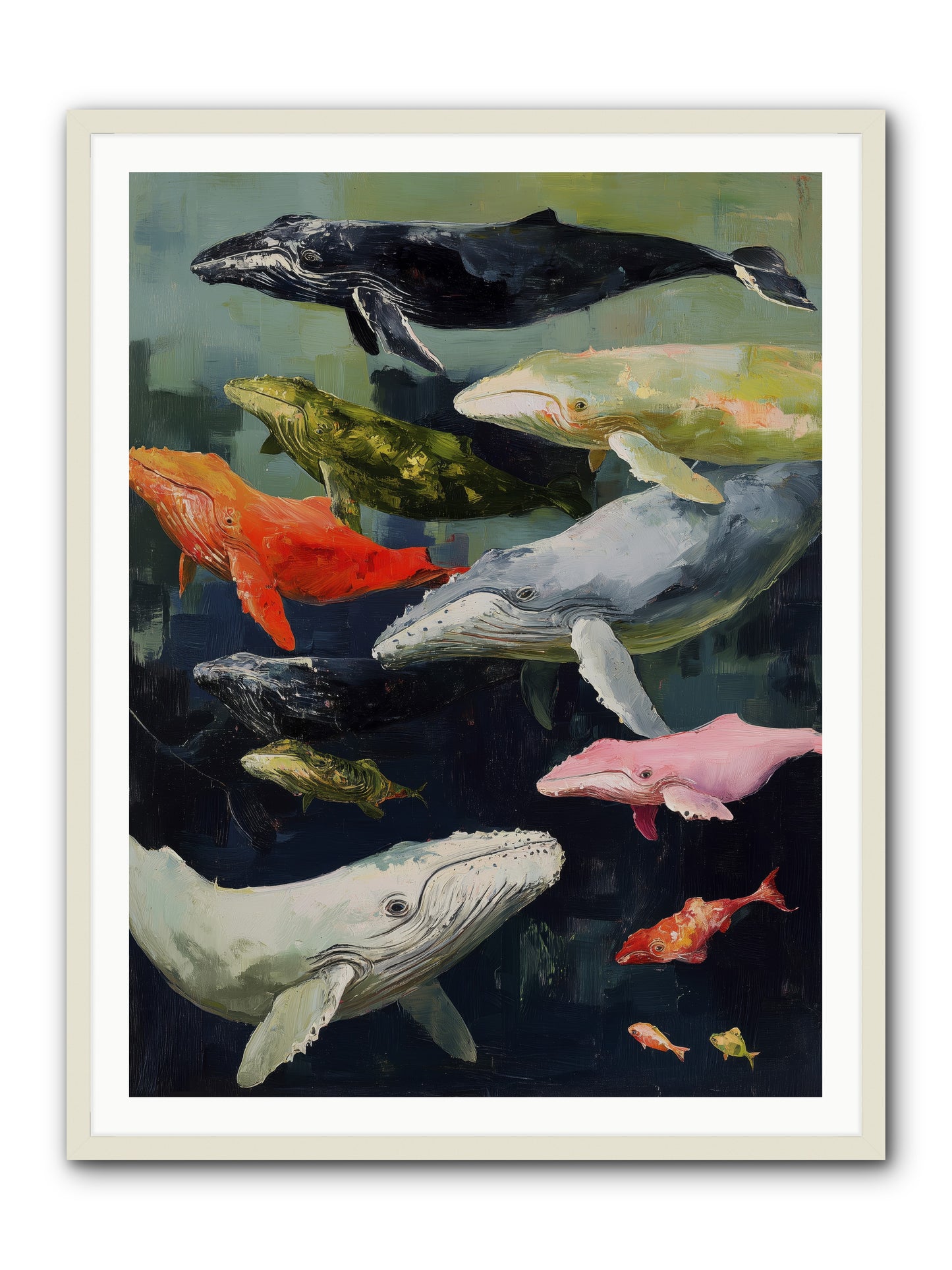 Majestic Spirits -- Framed Print - White 36x48