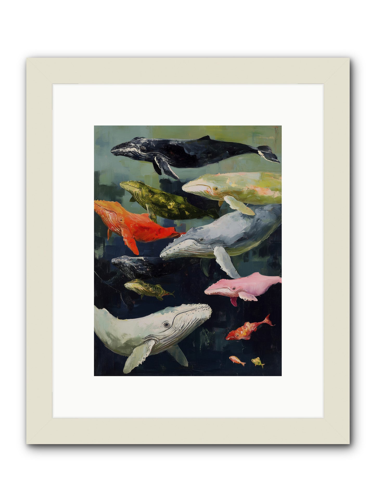 Majestic Spirits -- Framed Print - White 9x12