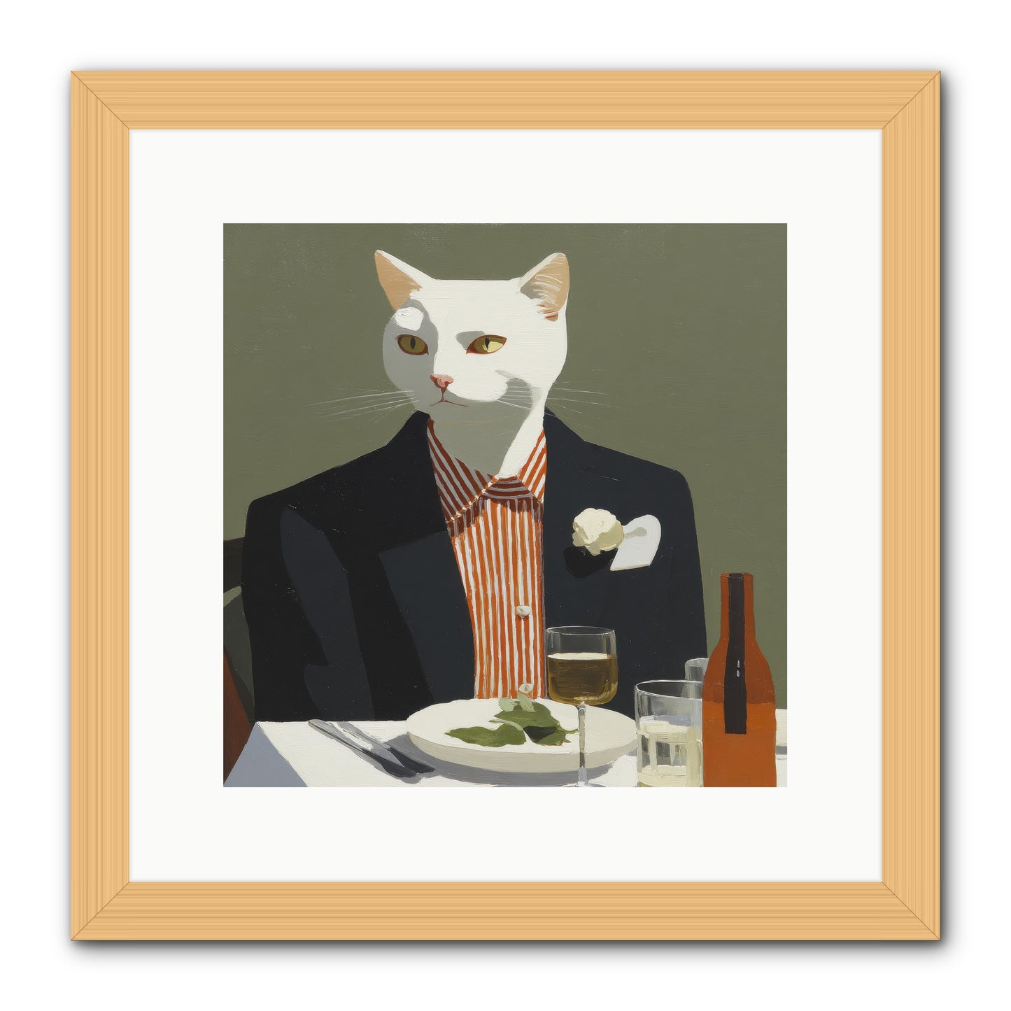 Manners Made the Moment -- Framed Print - Natural 12x12