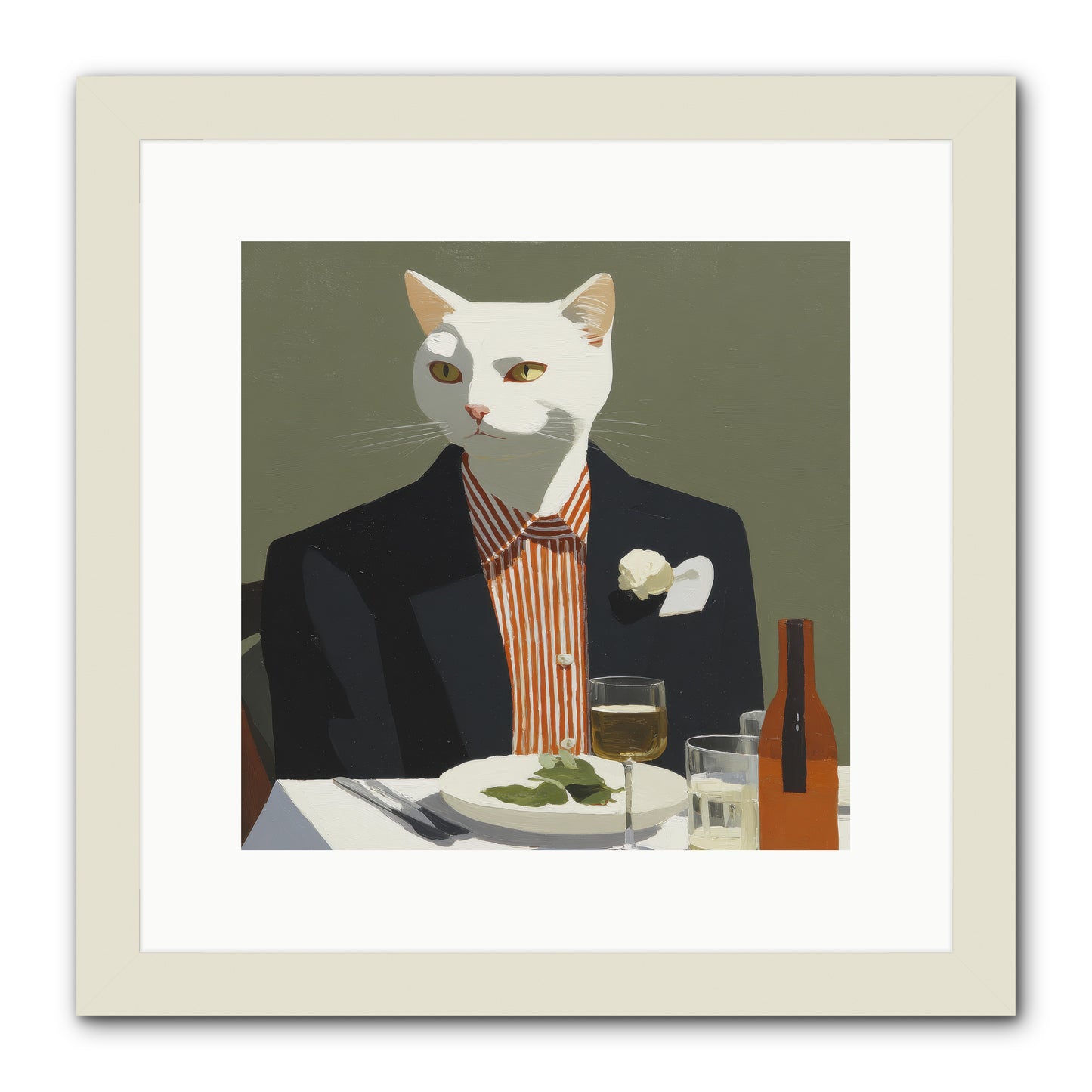 Manners Made the Moment -- Framed Print - White 12x12