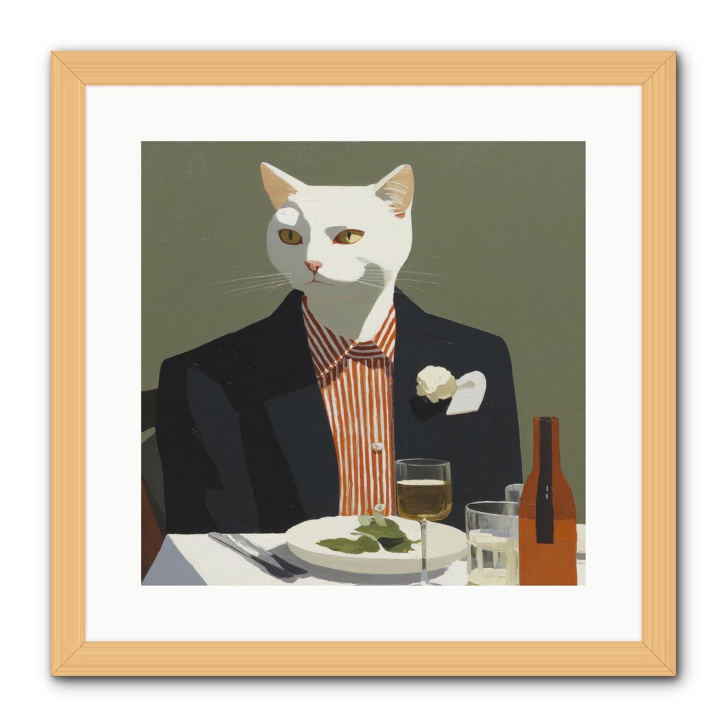 Manners Made the Moment -- Framed Print - Natural 16x16