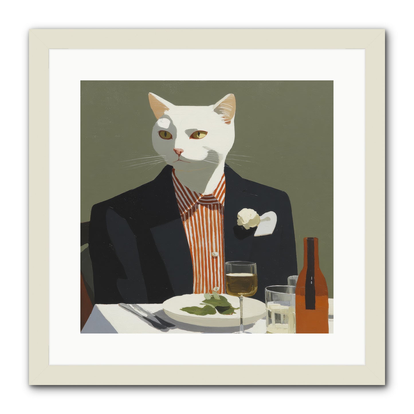 Manners Made the Moment -- Framed Print - White 16x16