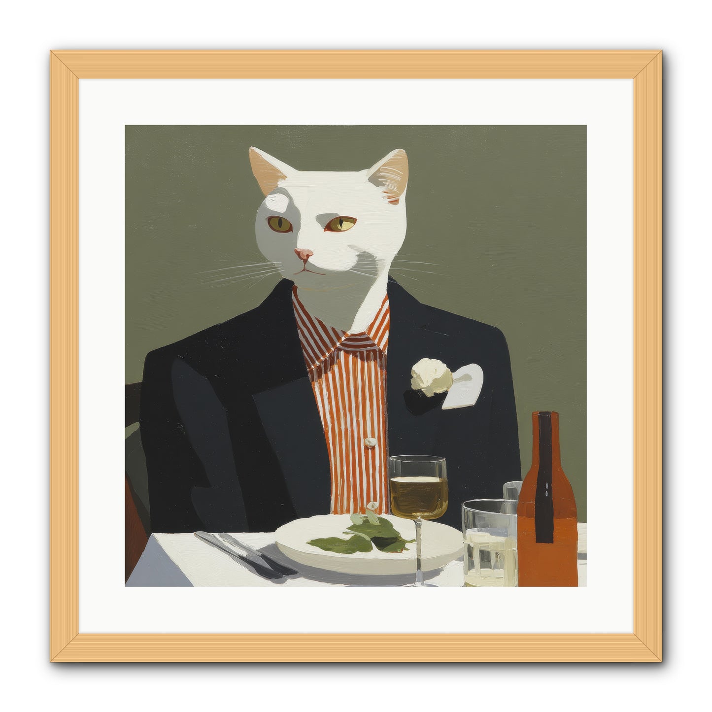 Manners Made the Moment -- Framed Print - Natural 20x20