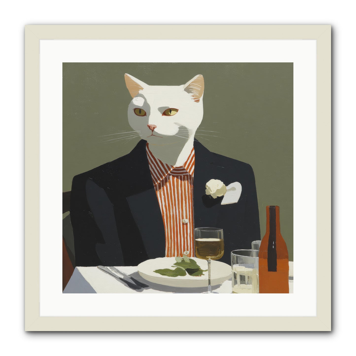 Manners Made the Moment -- Framed Print - White 20x20