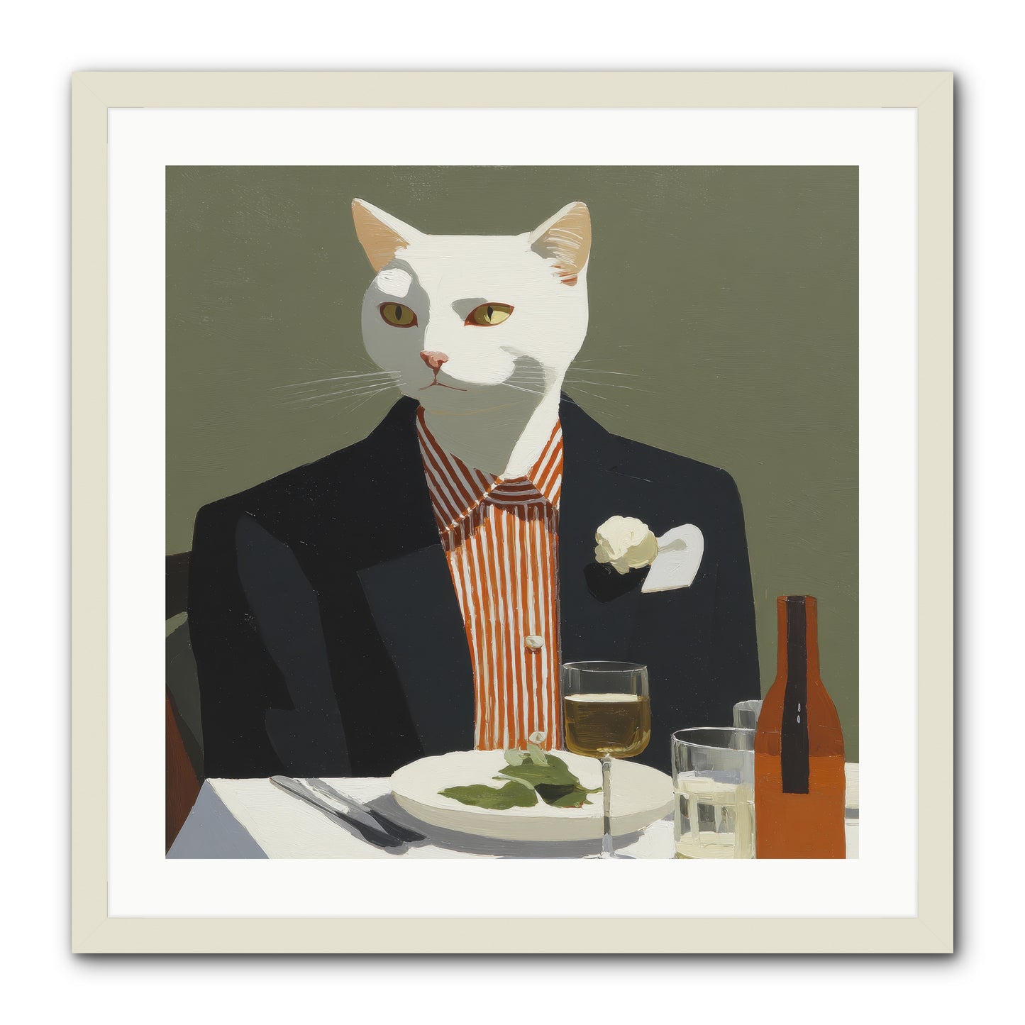 Manners Made the Moment -- Framed Print - White 24x24