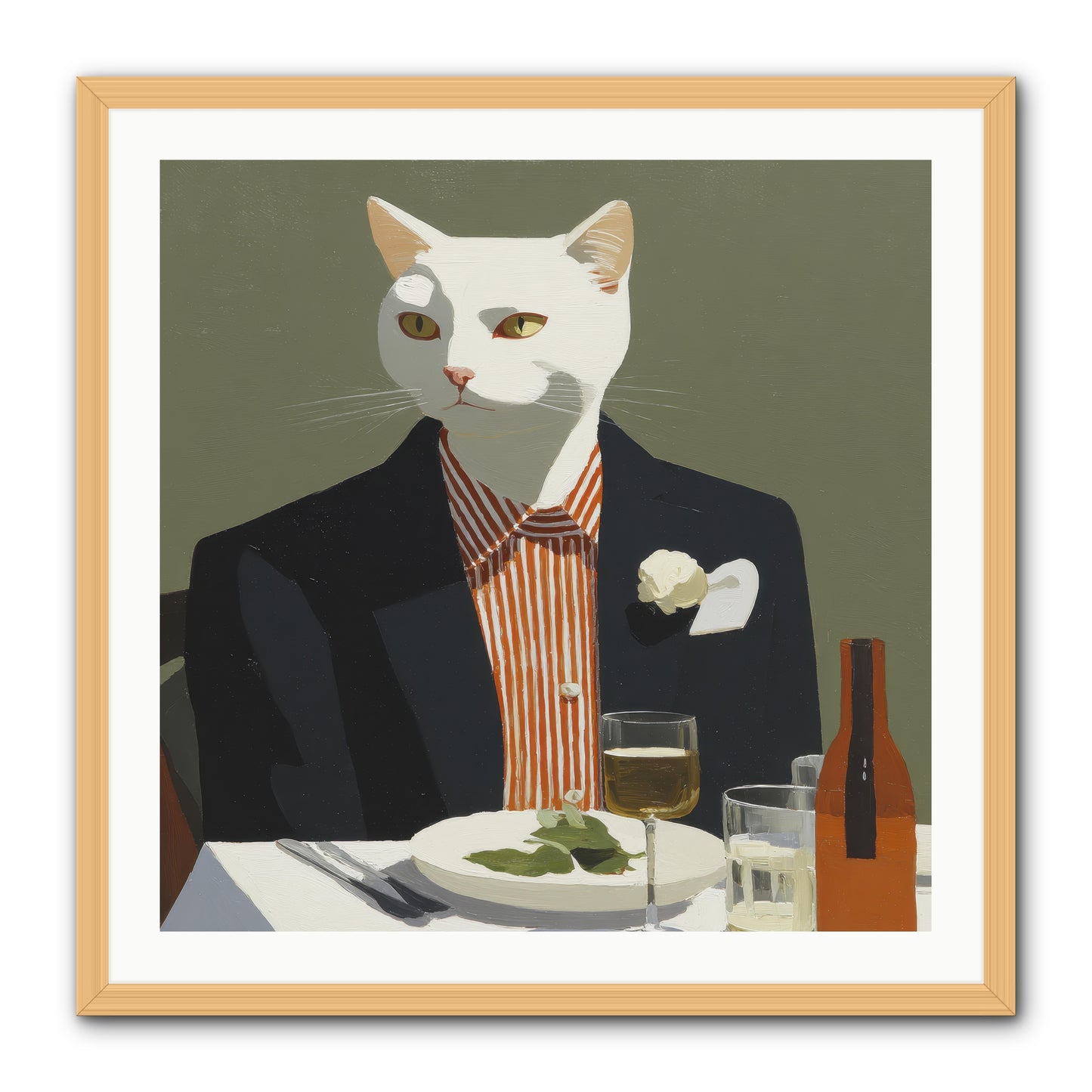 Manners Made the Moment -- Framed Print - Natural 30x30