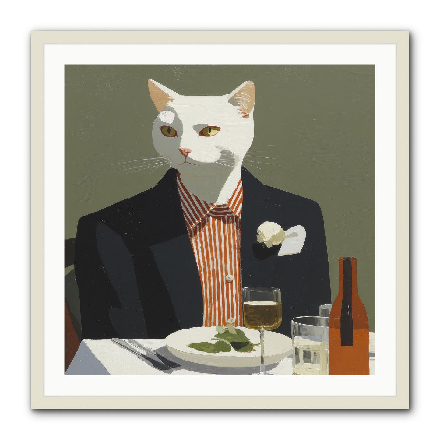 Manners Made the Moment -- Framed Print - White 30x30