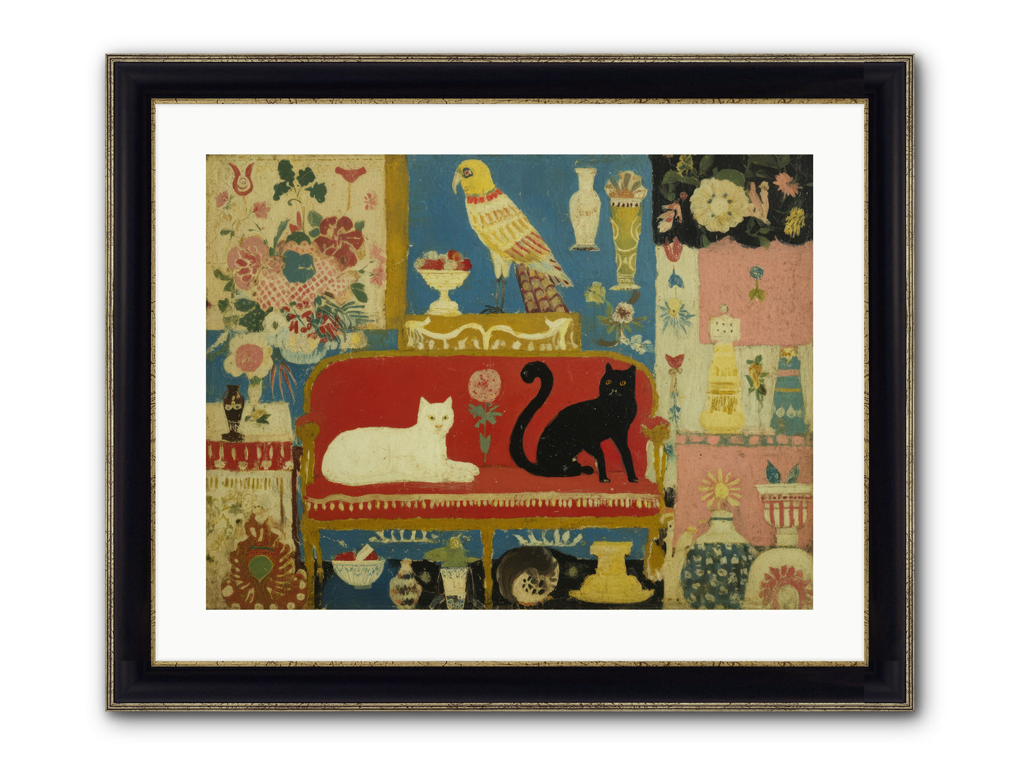 Manners and Mischief — Manners-and-Mischief-24x18-Framed-Print-Black-Gold.jpg