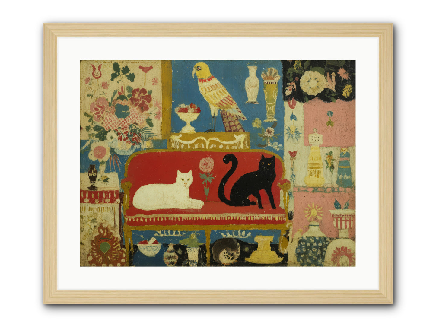 Manners and Mischief — Manners-and-Mischief-24x18-Framed-Print-Natural.jpg
