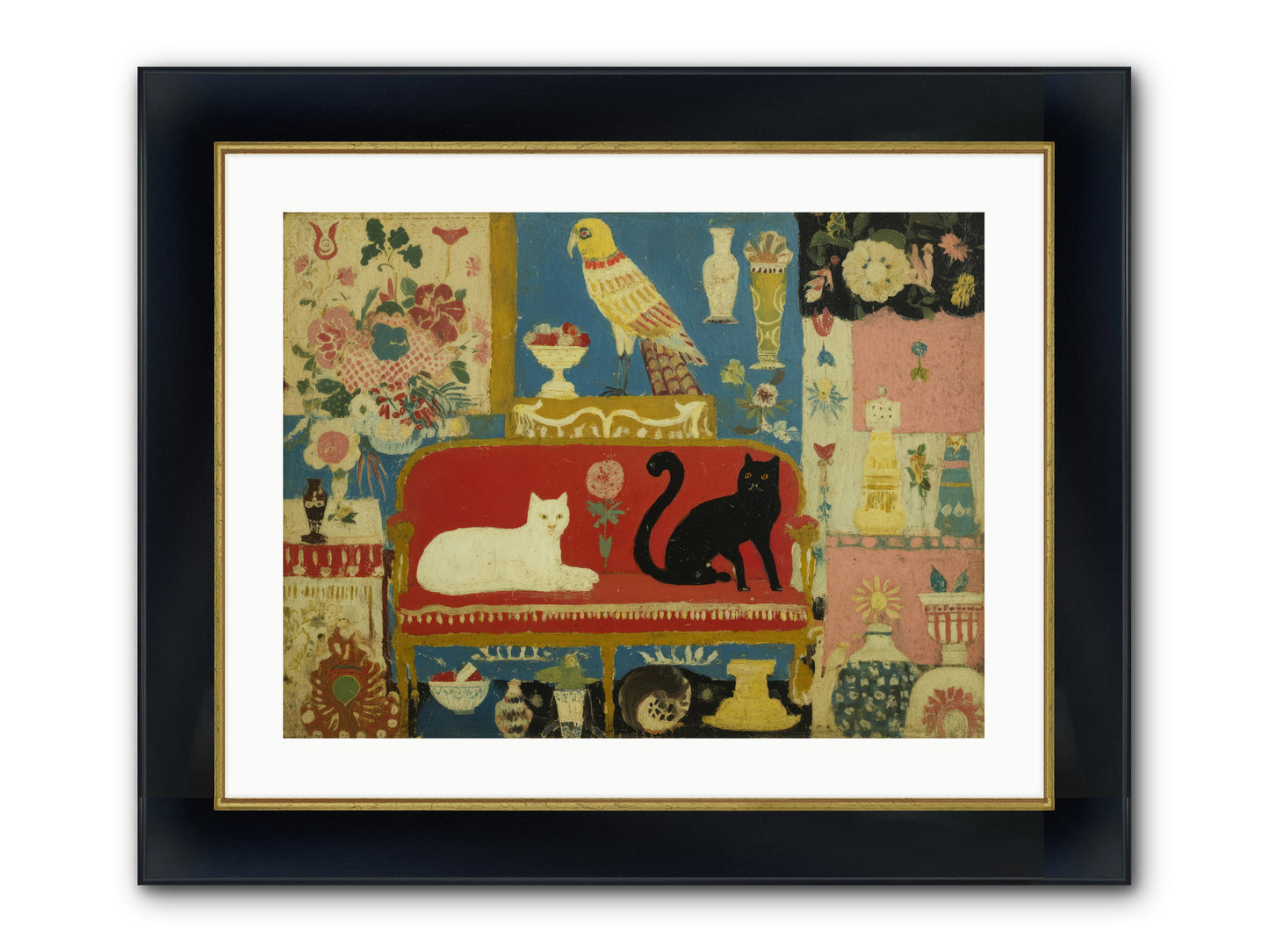Manners and Mischief — Manners-and-Mischief-24x18-Framed-Print-Wide-Black-w-Gold.jpg