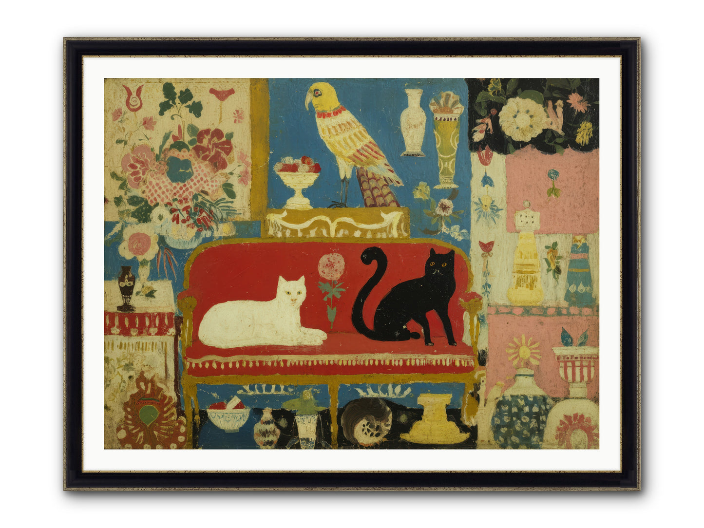 Manners and Mischief — Manners-and-Mischief-48x36-Framed-Print-Black-Gold.jpg