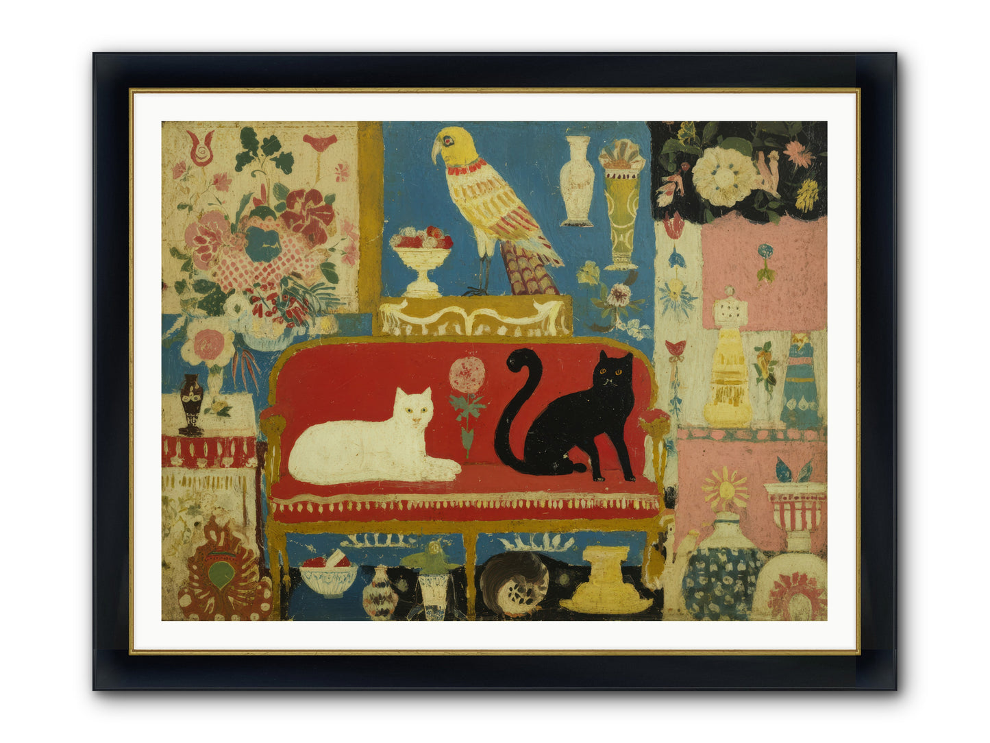 Manners and Mischief — Manners-and-Mischief-48x36-Framed-Print-Wide-Black-w-Gold.jpg