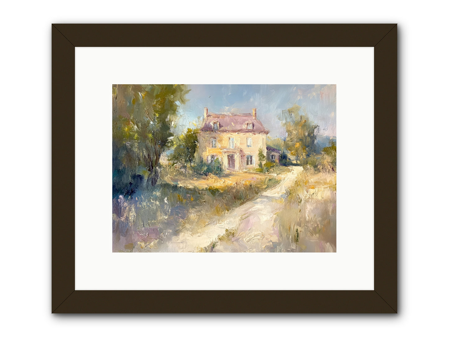 Manor In Médoc -- Framed Print - Black 12x9