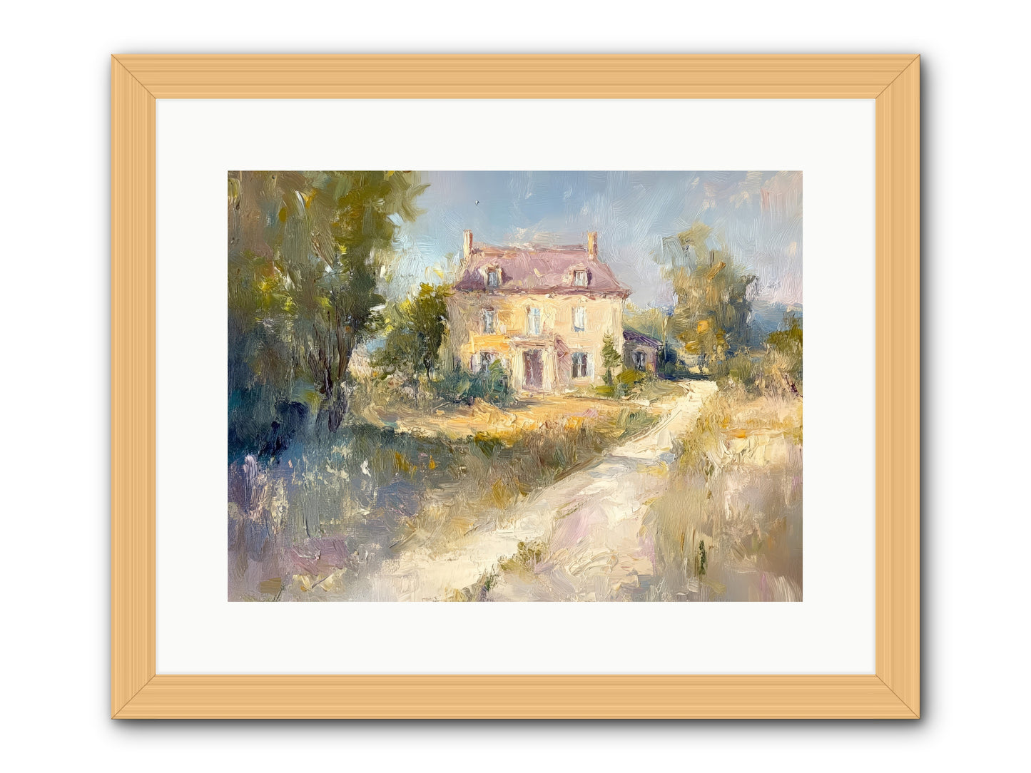 Manor In Médoc -- Framed Print - Natural 16x12