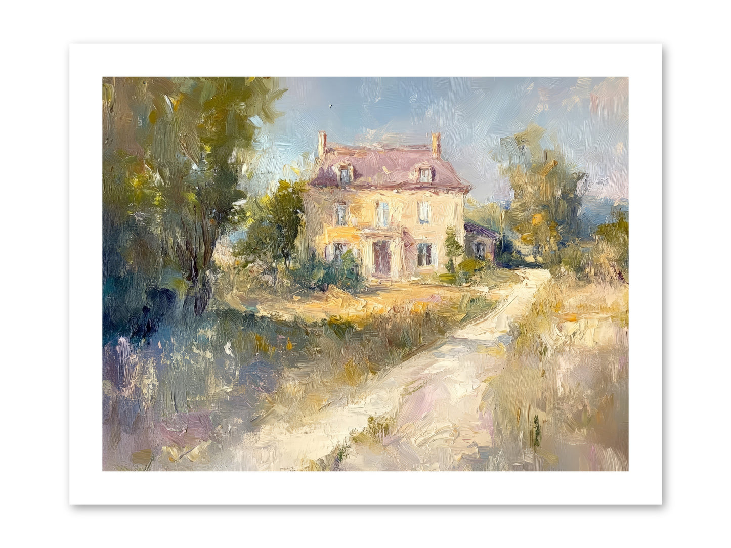 Manor In Médoc -- Loose Canvas Print 16x12