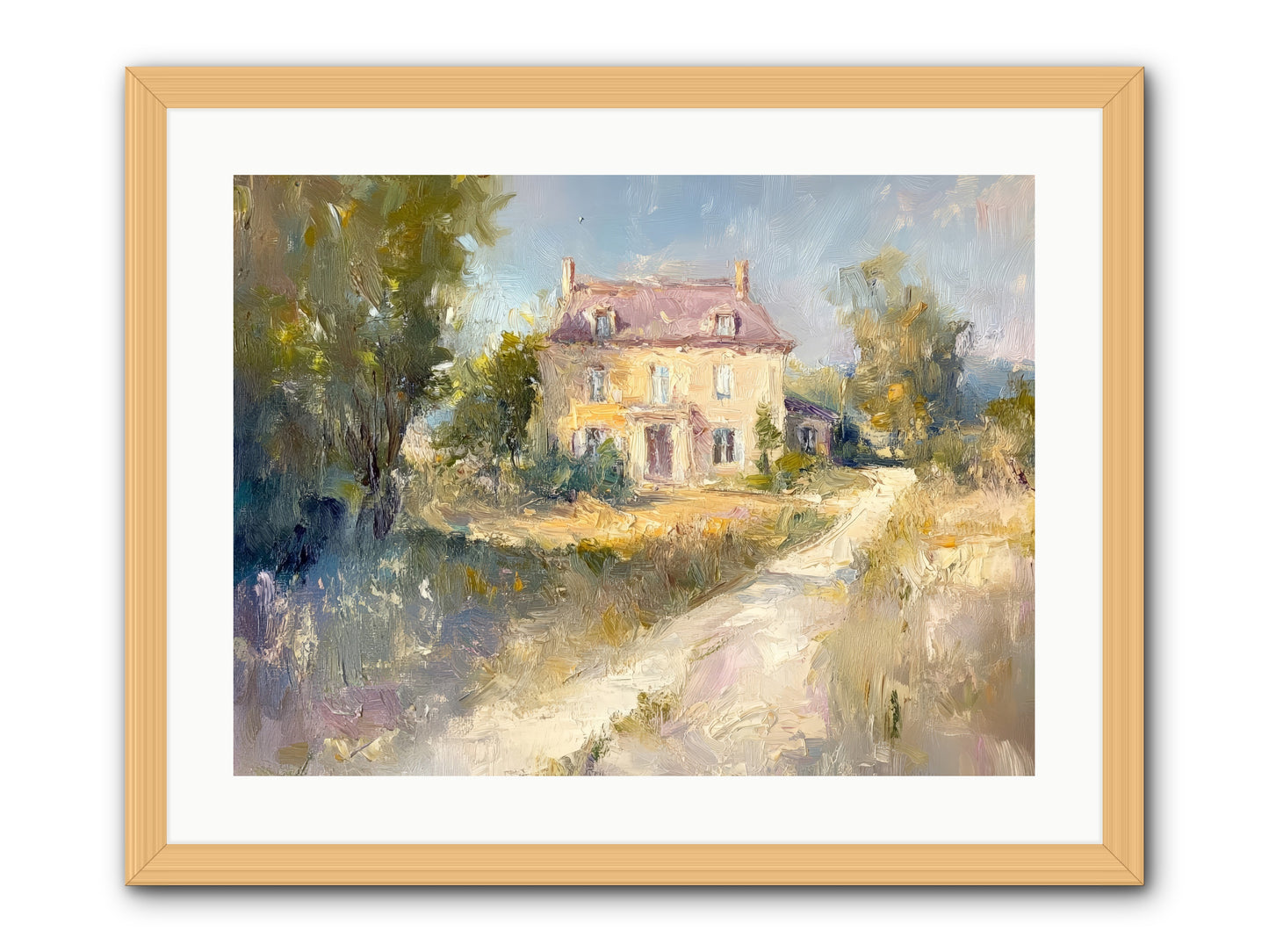 Manor In Médoc -- Framed Print - Natural 24x18