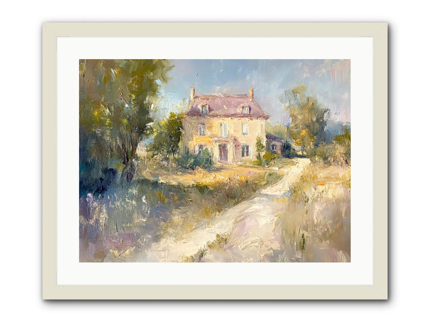 Manor In Médoc -- Framed Print - White 24x18
