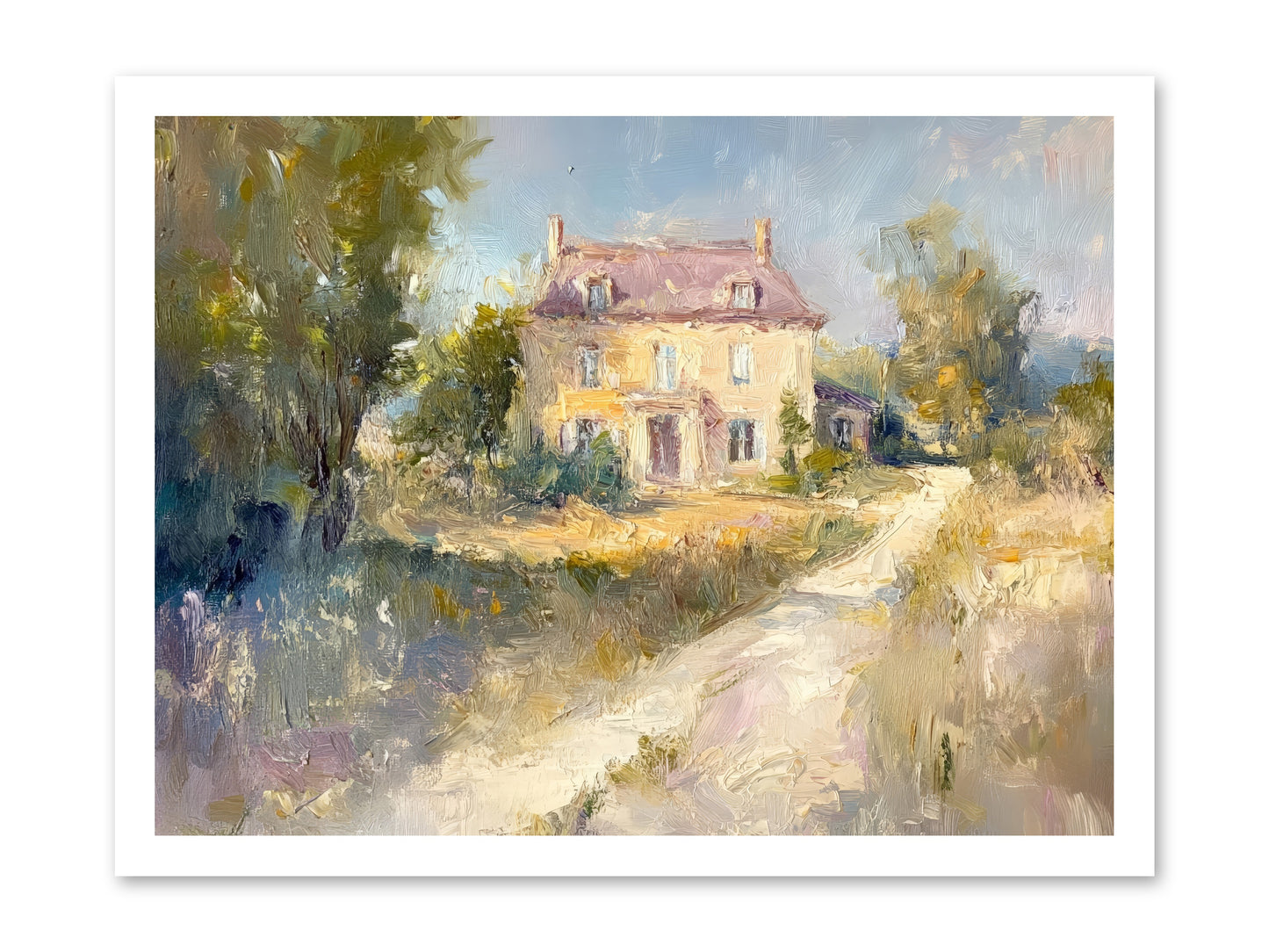 Manor In Médoc -- Loose Canvas Print 24x18