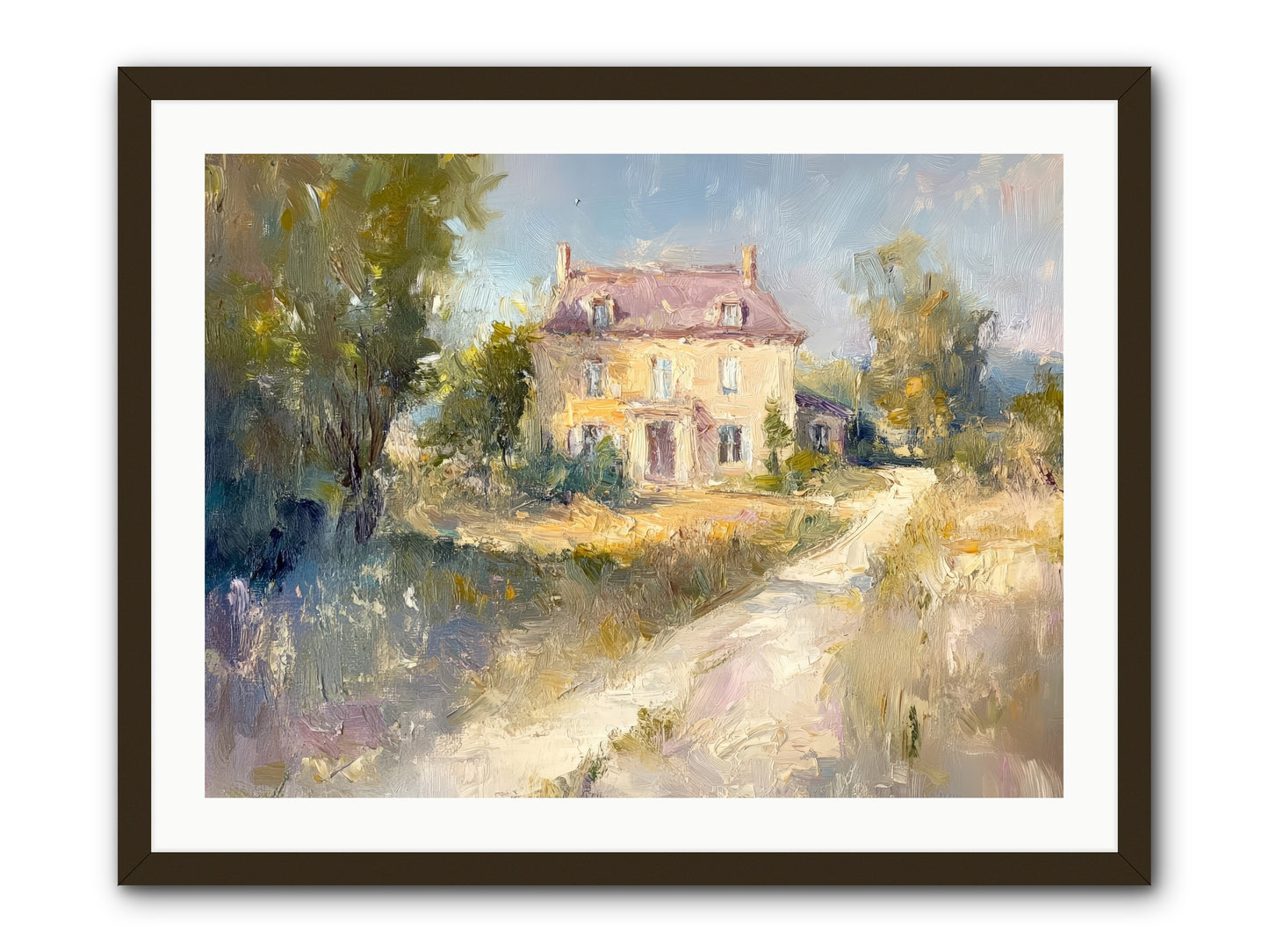 Manor In Médoc -- Framed Print - Black 32x24