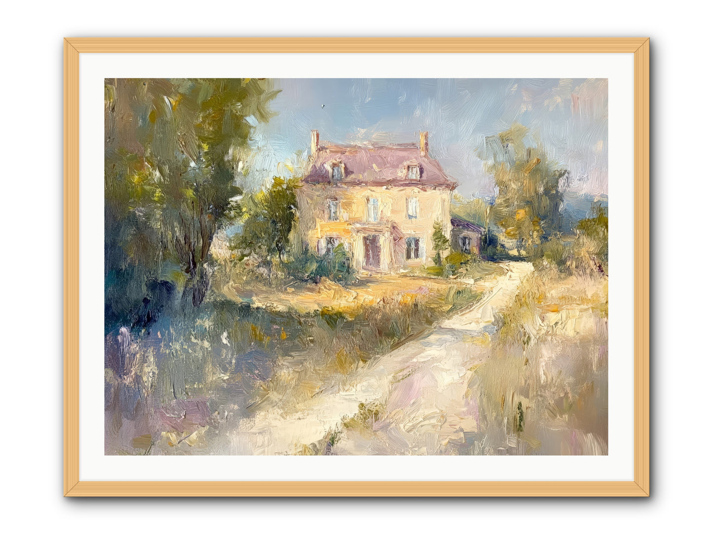 Manor In Médoc -- Framed Print - Natural 40x30