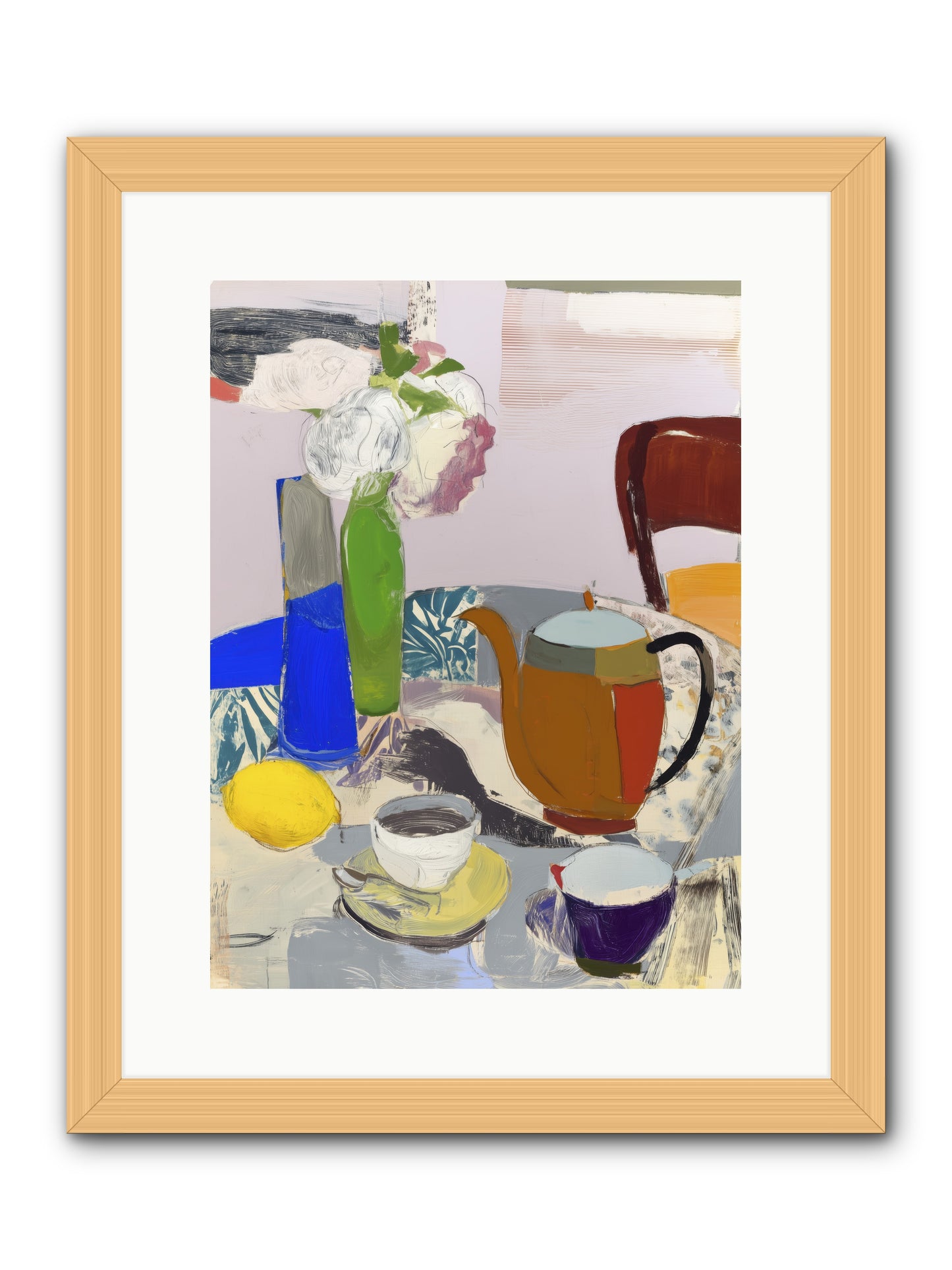 Manuscript -- Framed Print - Natural 12x16