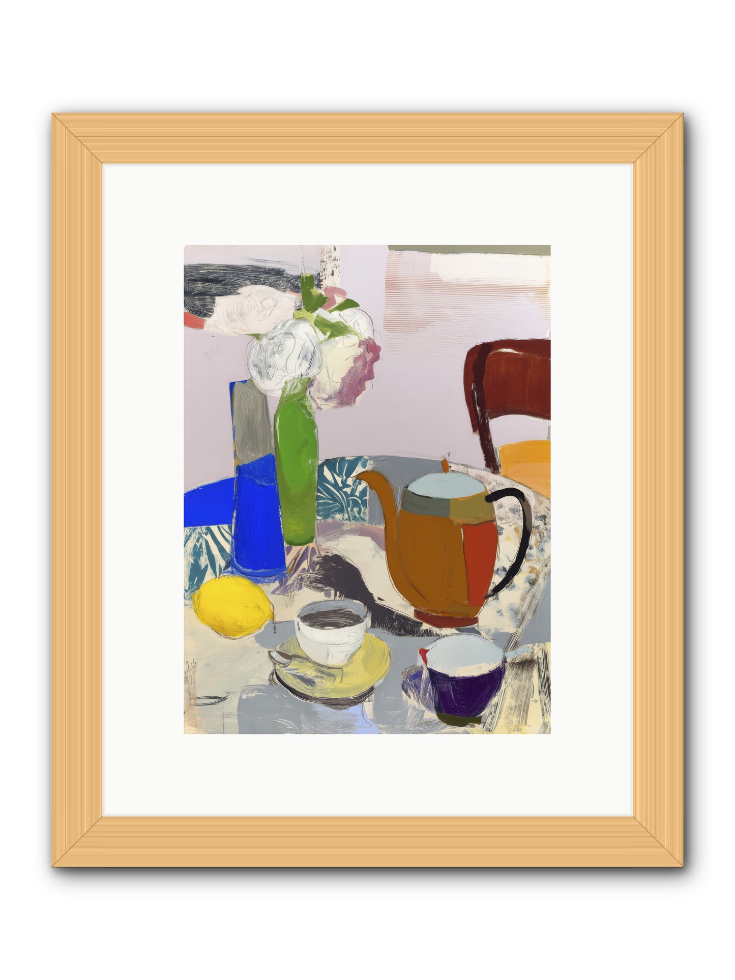 Manuscript -- Framed Print - Natural 9x12