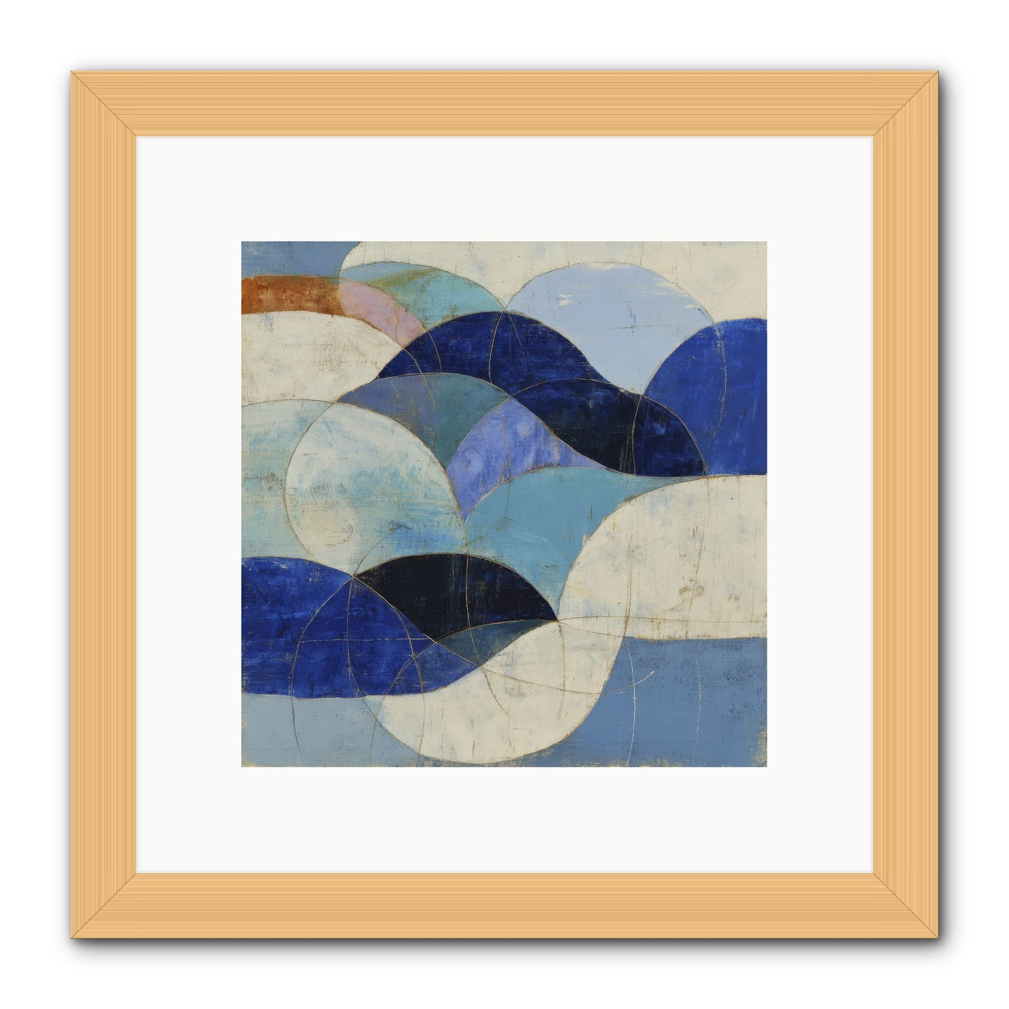 Marble Rift -- Framed Print - Natural 10x10