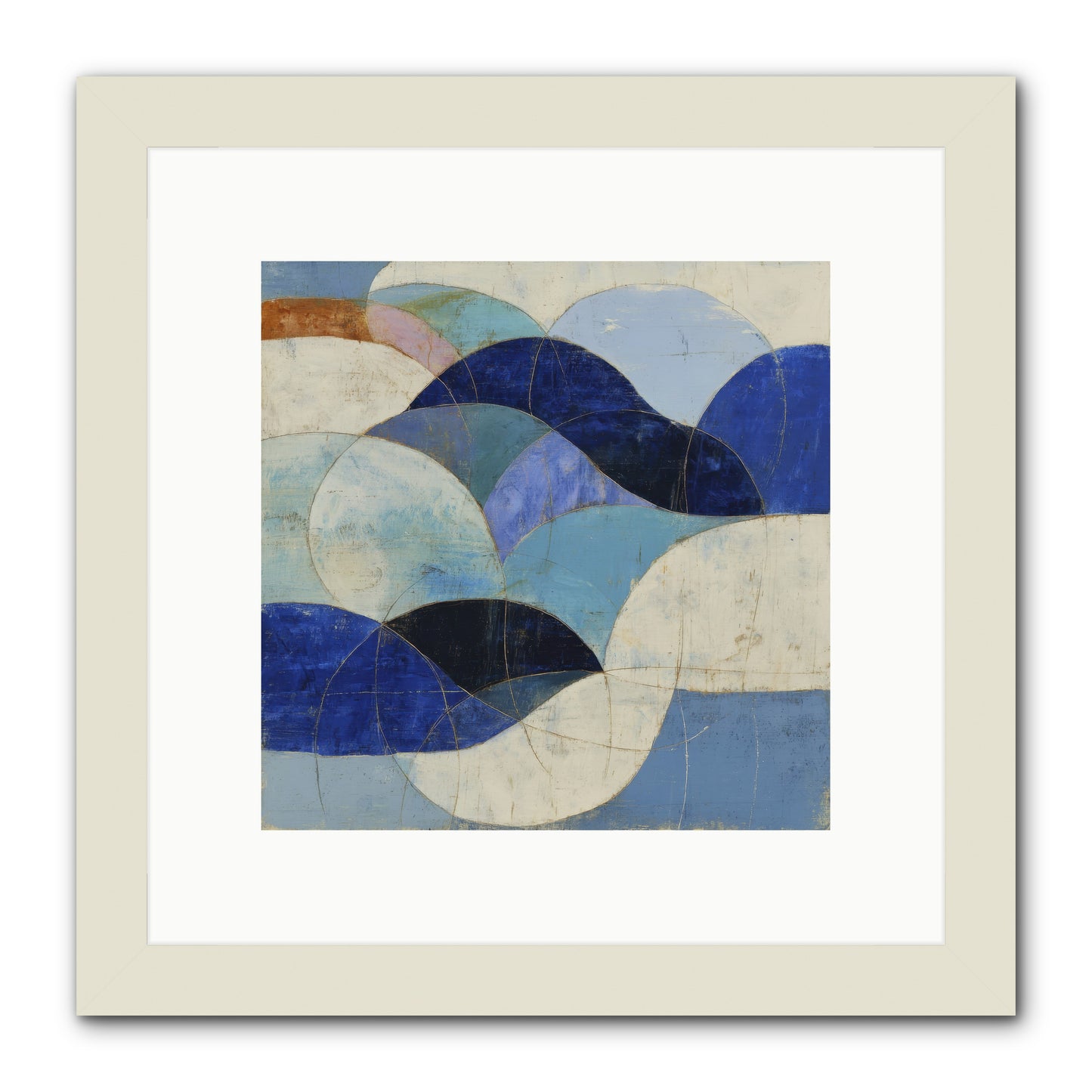 Marble Rift -- Framed Print - White 10x10