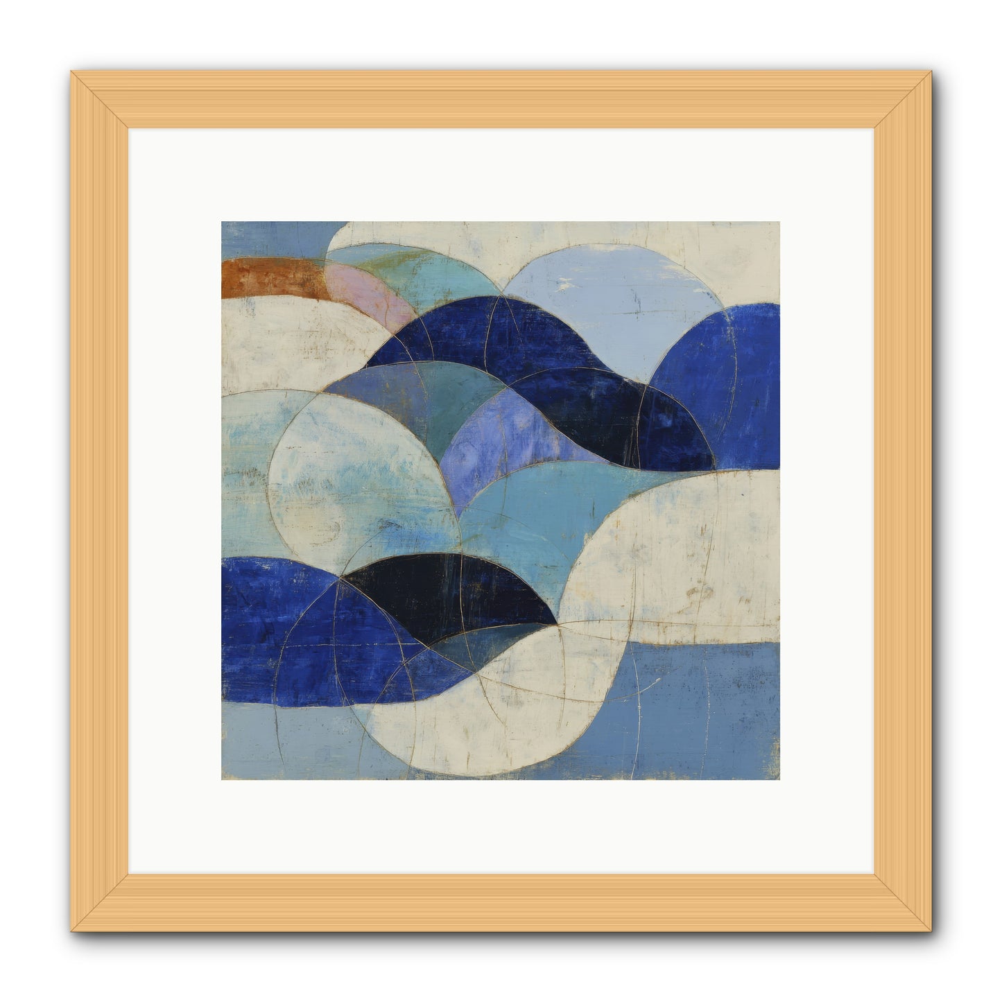 Marble Rift -- Framed Print - Natural 12x12