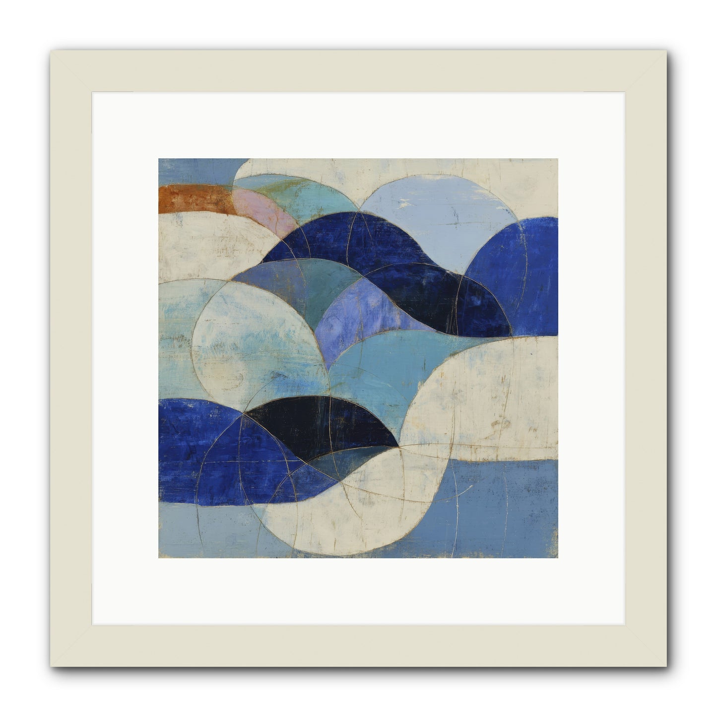Marble Rift -- Framed Print - White 12x12