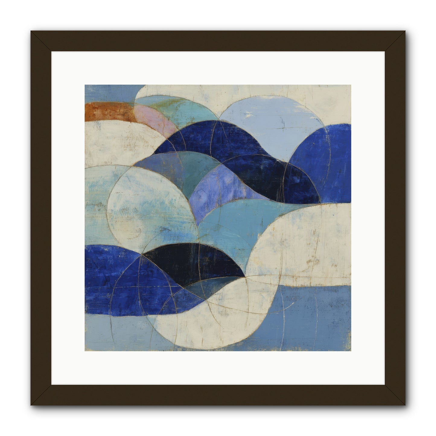 Marble Rift -- Framed Print - Black 16x16