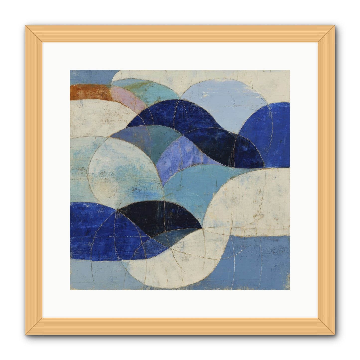 Marble Rift -- Framed Print - Natural 16x16