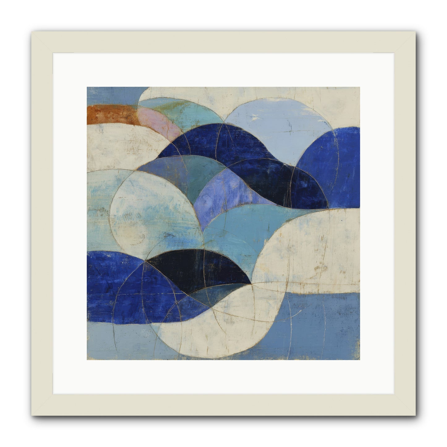 Marble Rift -- Framed Print - White 16x16