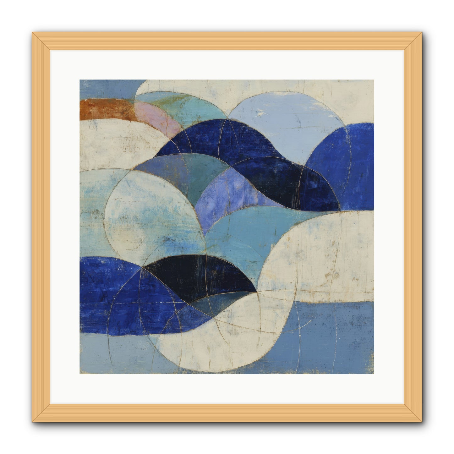 Marble Rift -- Framed Print - Natural 20x20